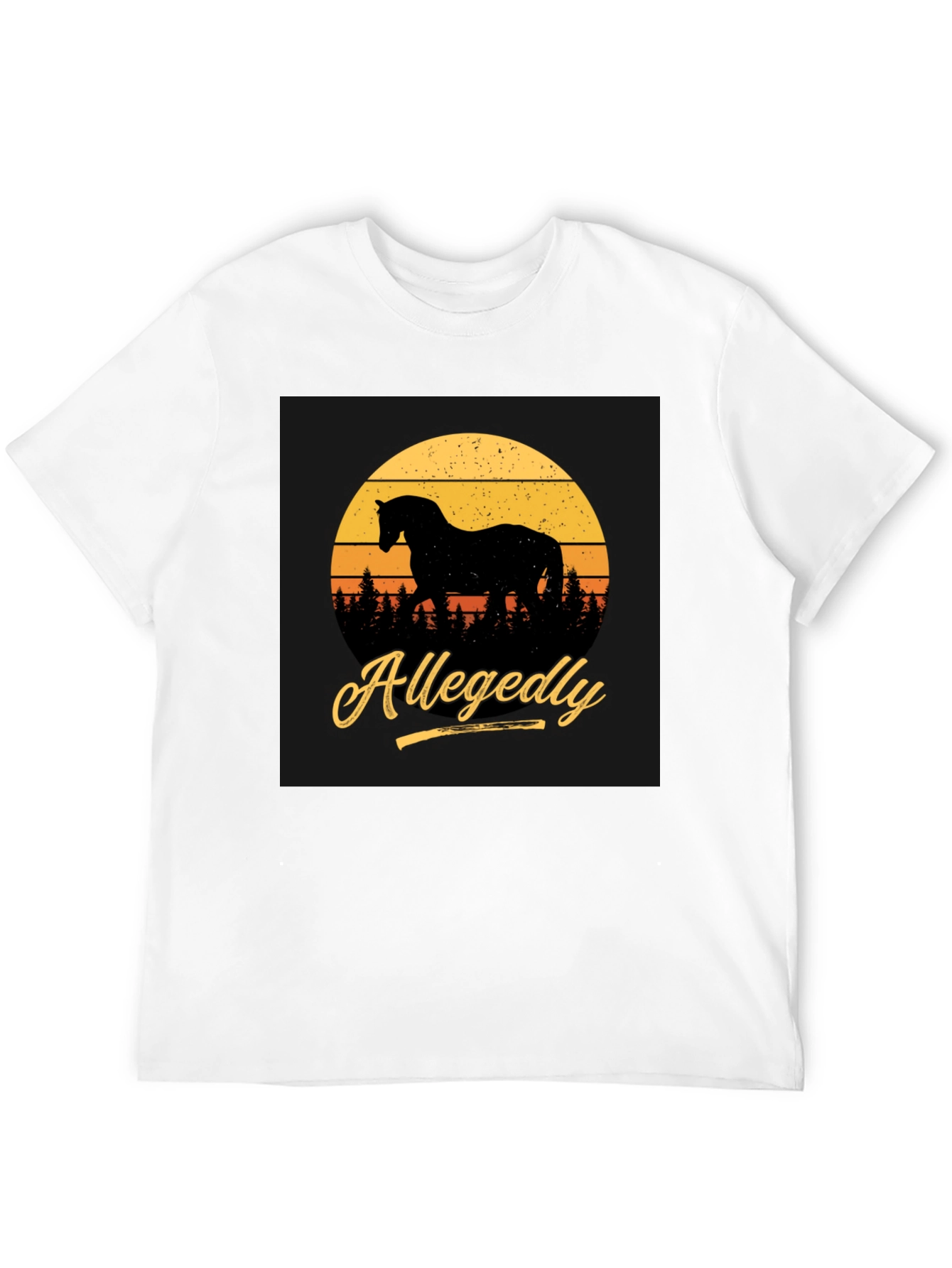 Allegedly Horse Silhouette Graphic Tee