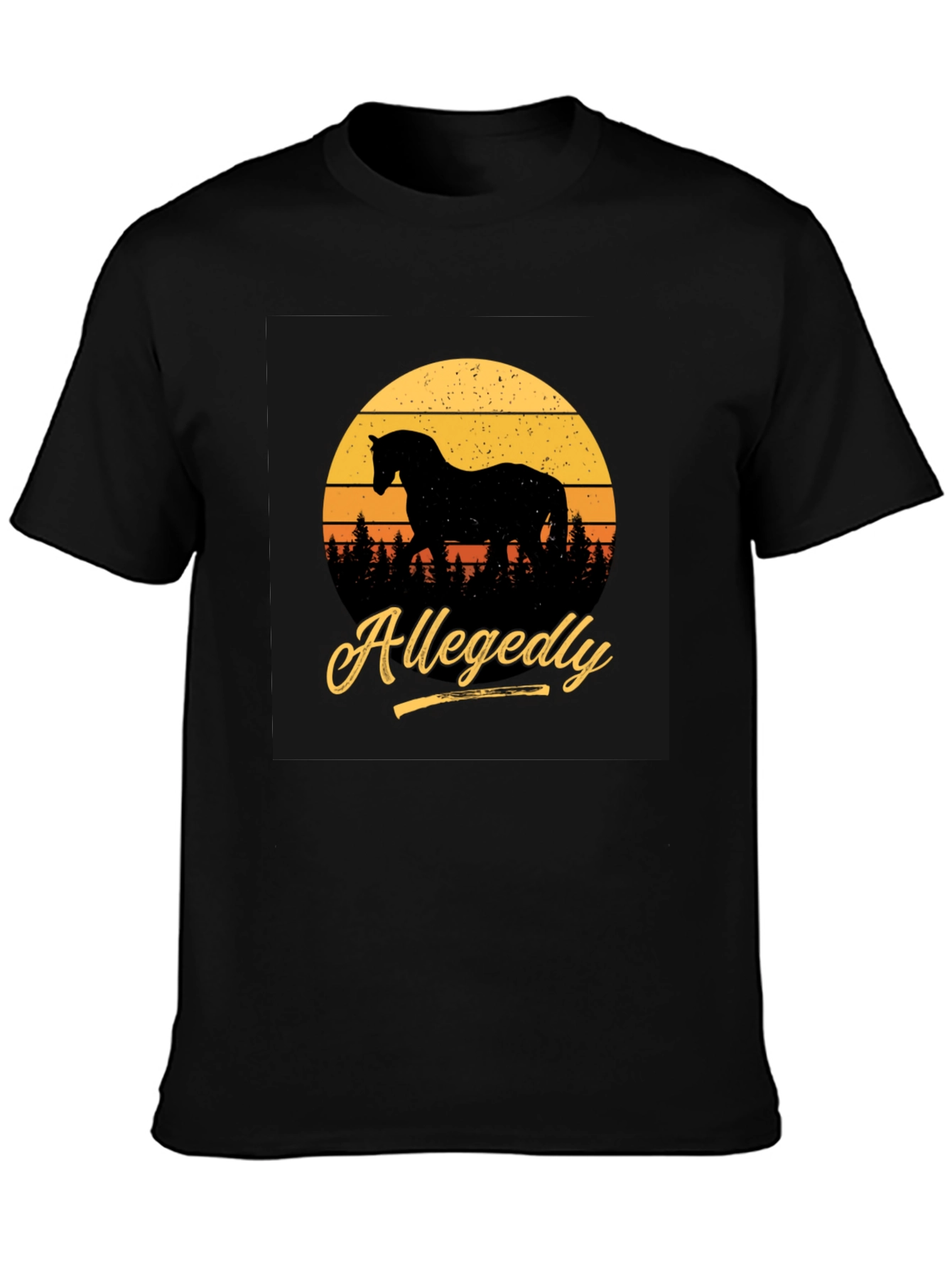 Allegedly Horse Silhouette Graphic Tee