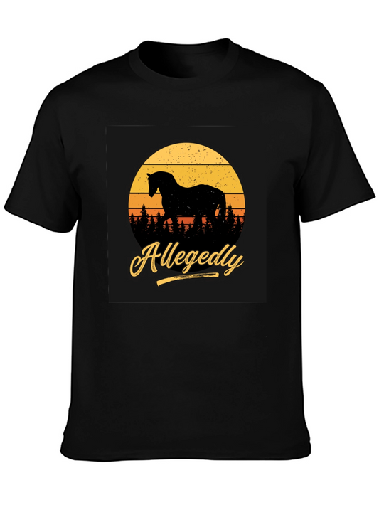 Allegedly Horse Silhouette Graphic Tee