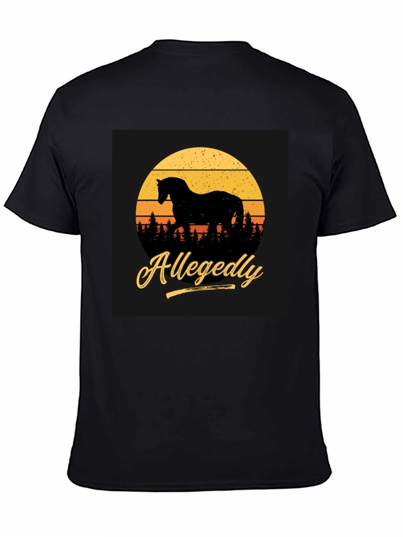 Allegedly Horse Silhouette Graphic Tee