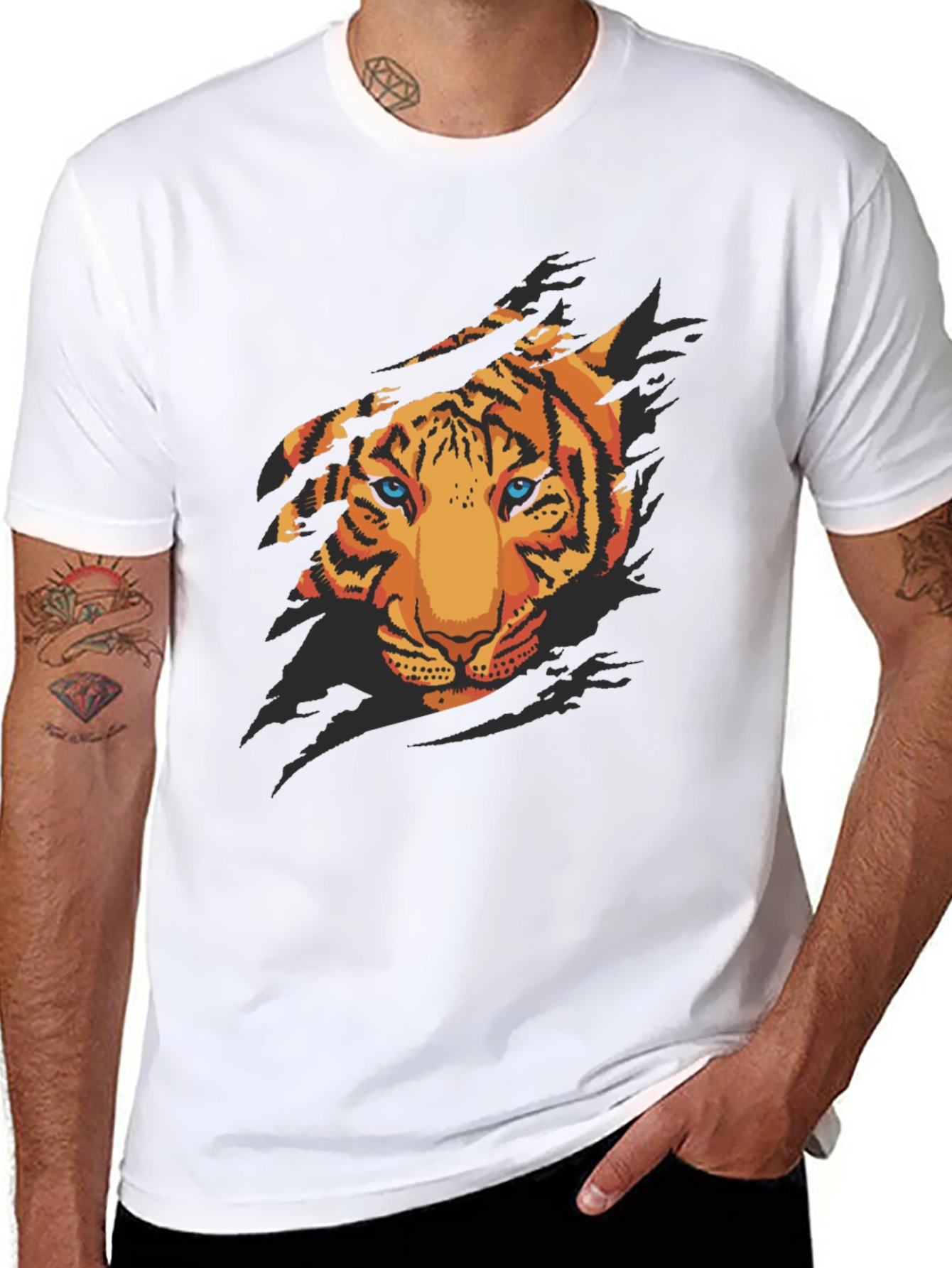 Tiger Graphic Black T-Shirt - Fierce Style