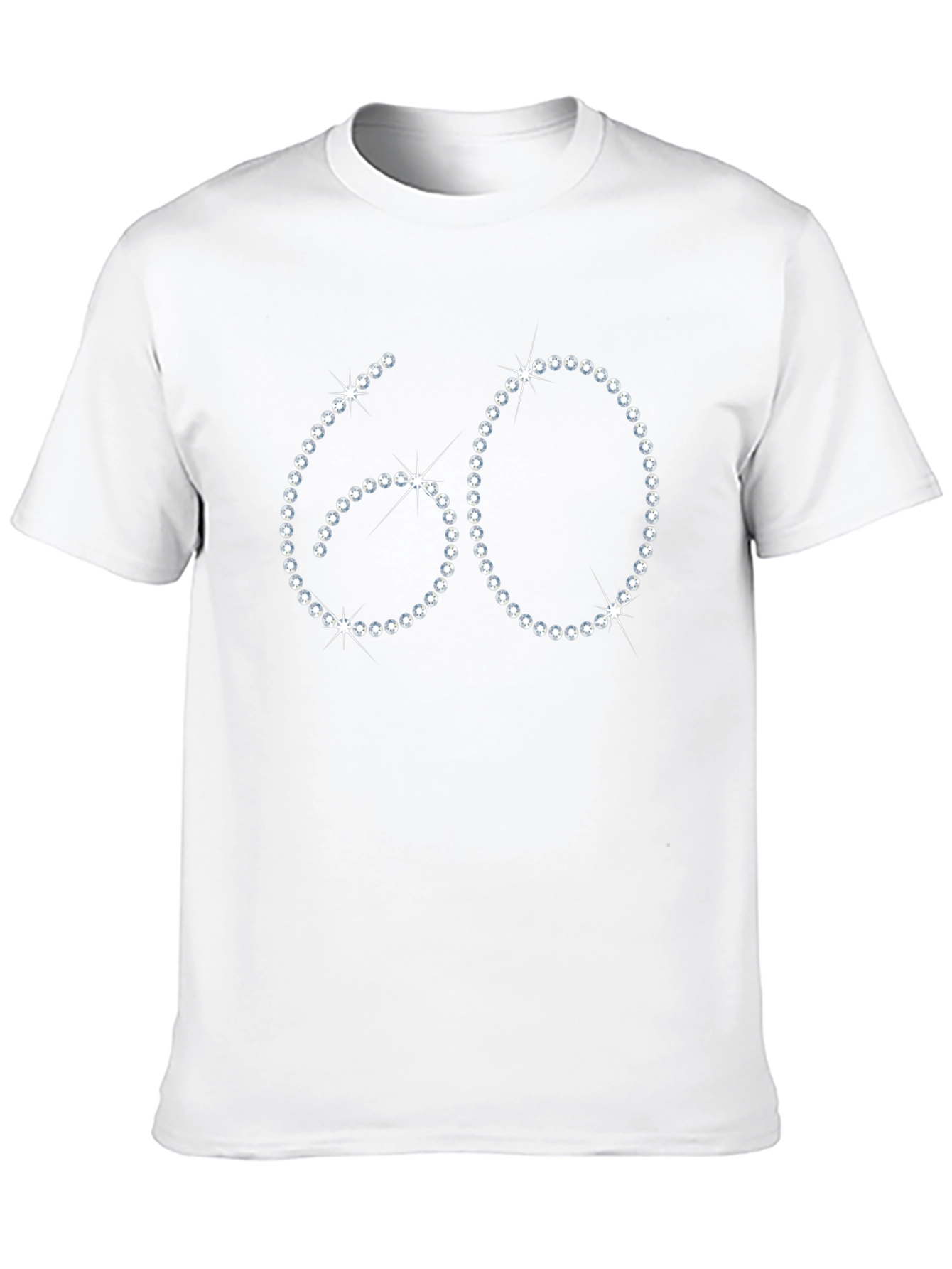 60th Birthday Rhinestone T-Shirt - Sparkling Milestone Tee
