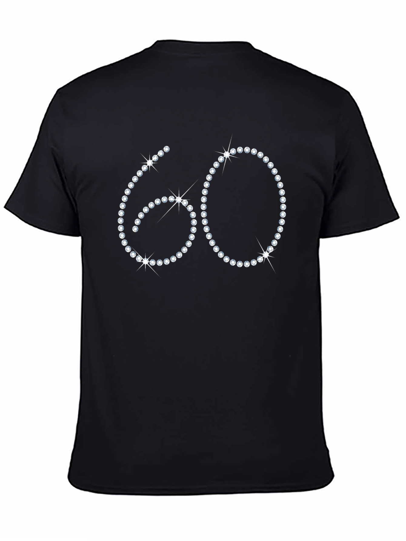 60th Birthday Rhinestone T-Shirt - Sparkling Milestone Tee