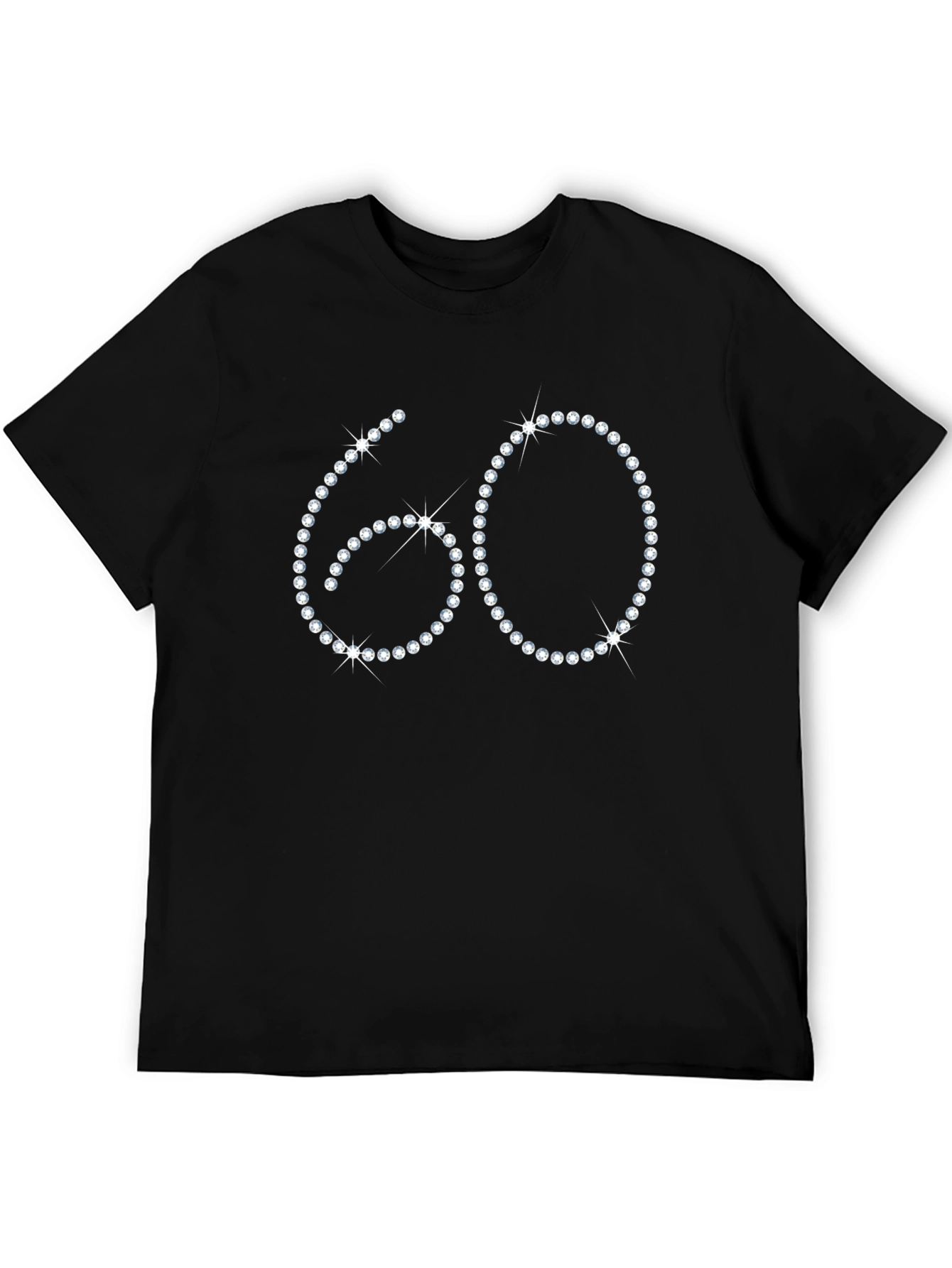 60th Birthday Rhinestone T-Shirt - Sparkling Milestone Tee