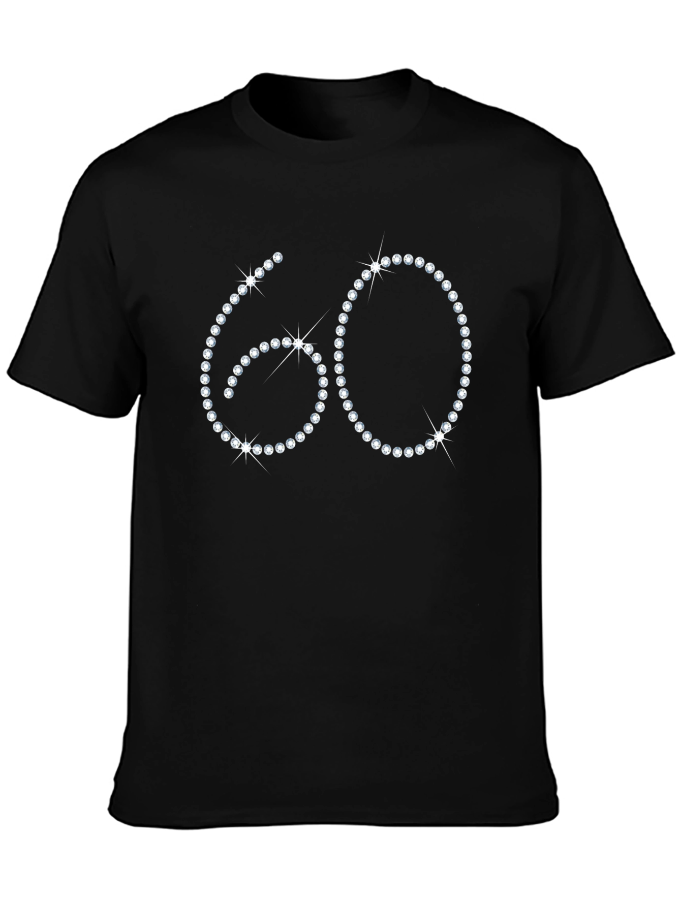 60th Birthday Rhinestone T-Shirt - Sparkling Milestone Tee