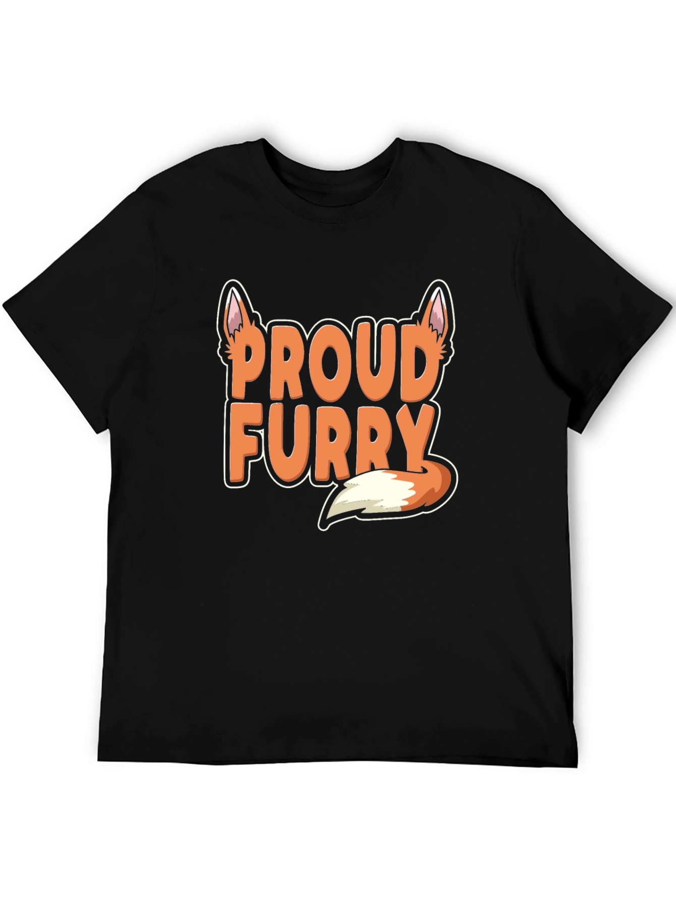 Proud Furry T-Shirt - Black Cotton Blend