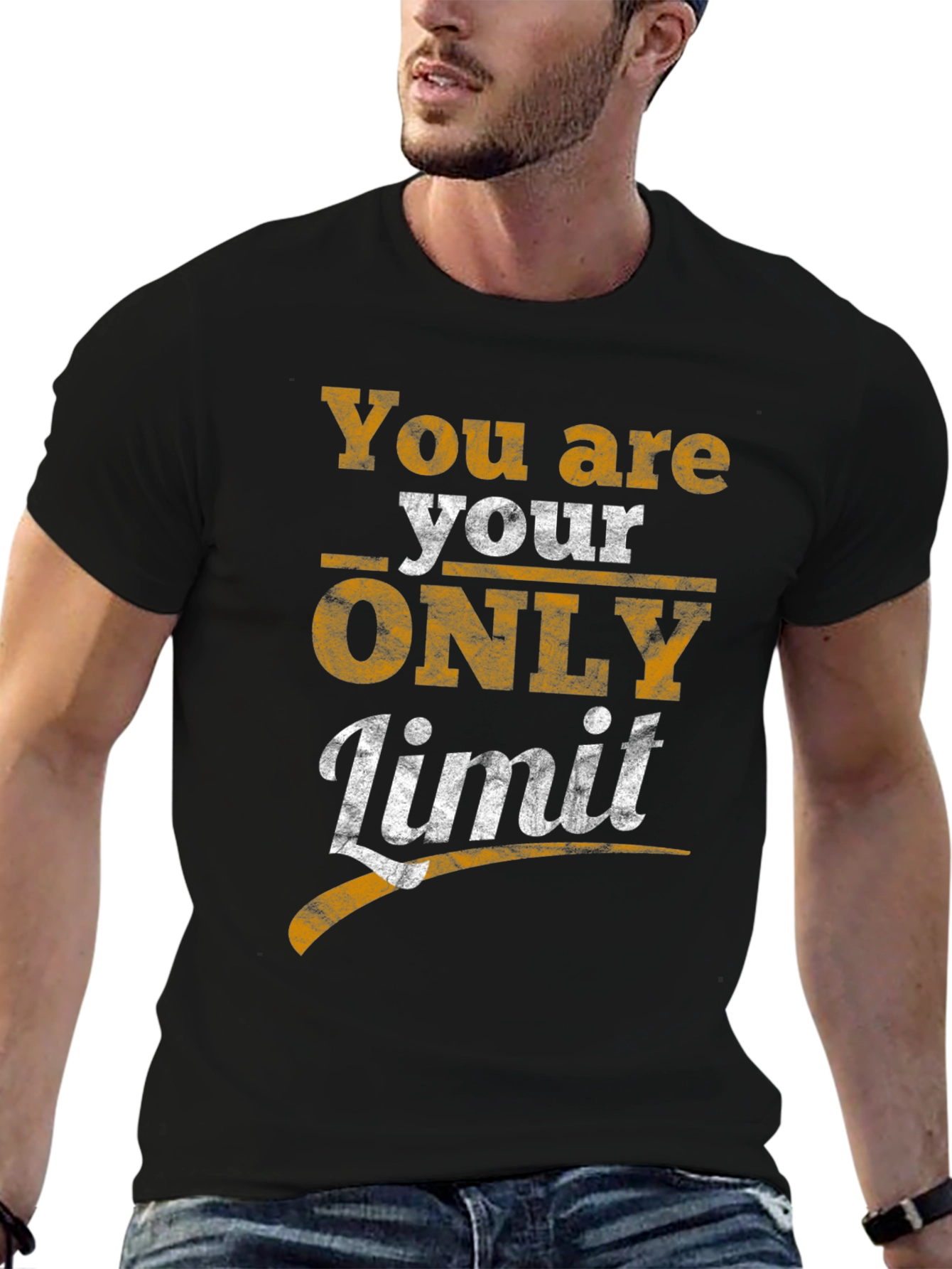 Inspirational You are your ONLY Limit Black T-Shirt