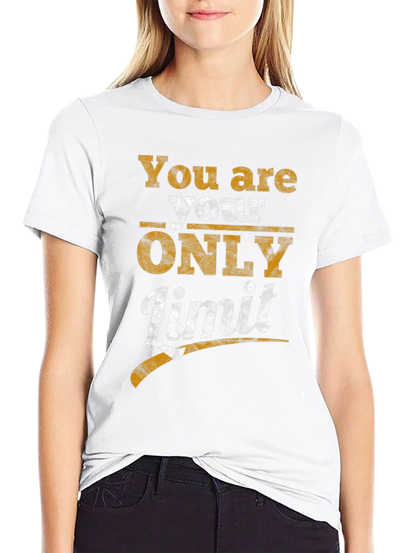 Inspirational You are your ONLY Limit Black T-Shirt