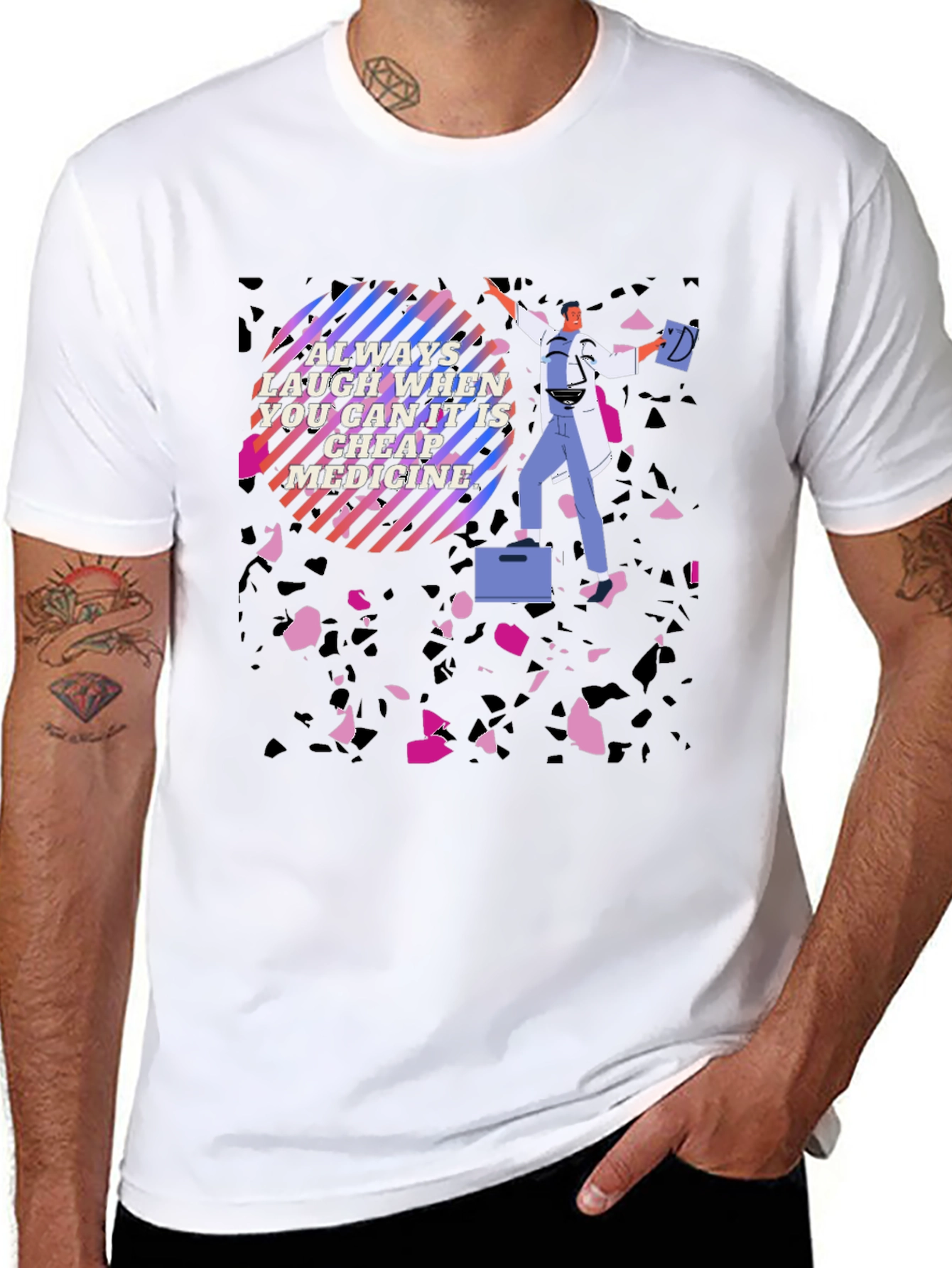 Laughing is Cheap Medicine Graphic Tee