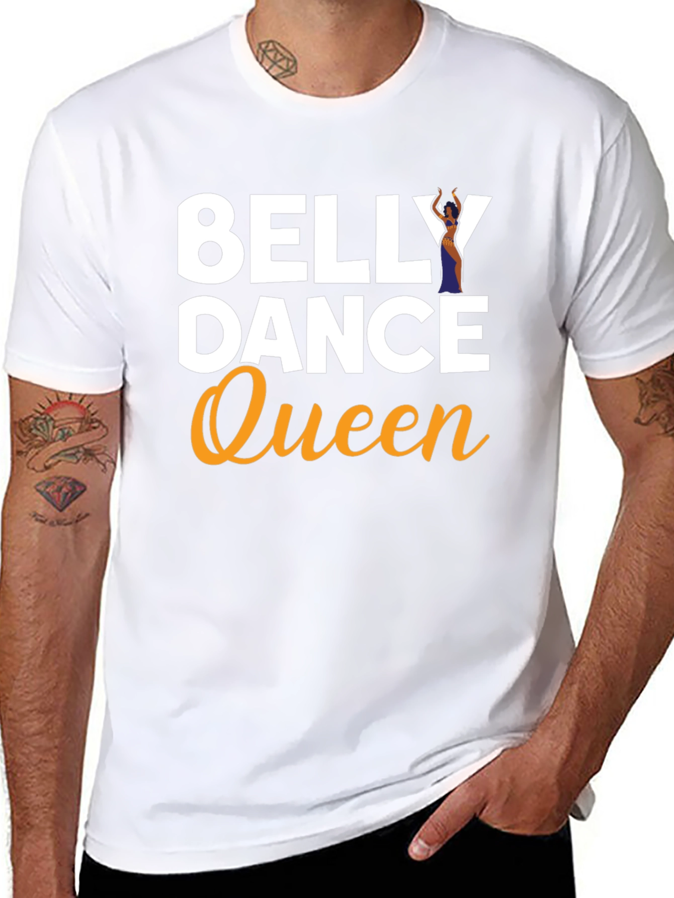 Belly Dance Queen Black Graphic T-Shirt