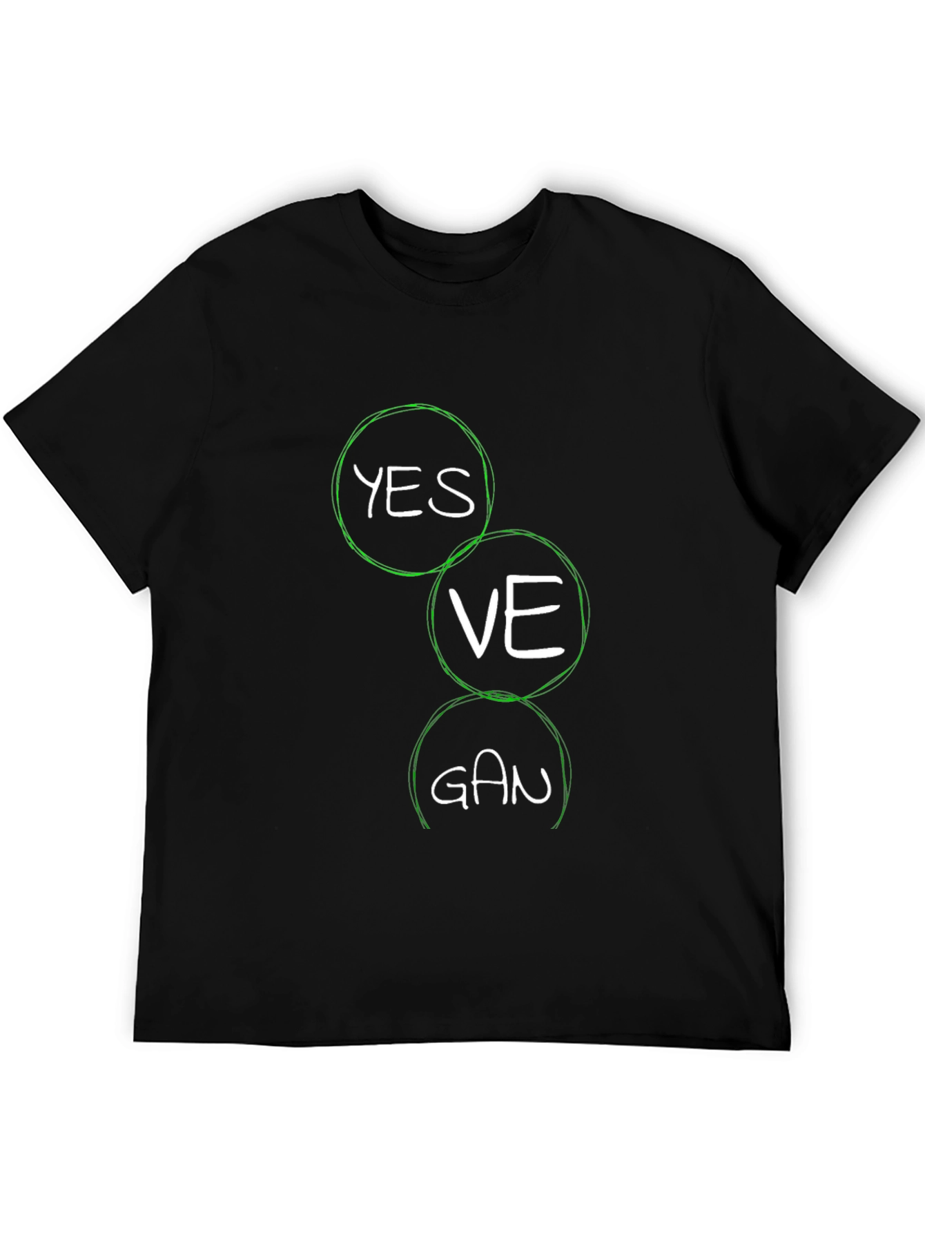 Vegan YES VEGAN Black T-Shirt
