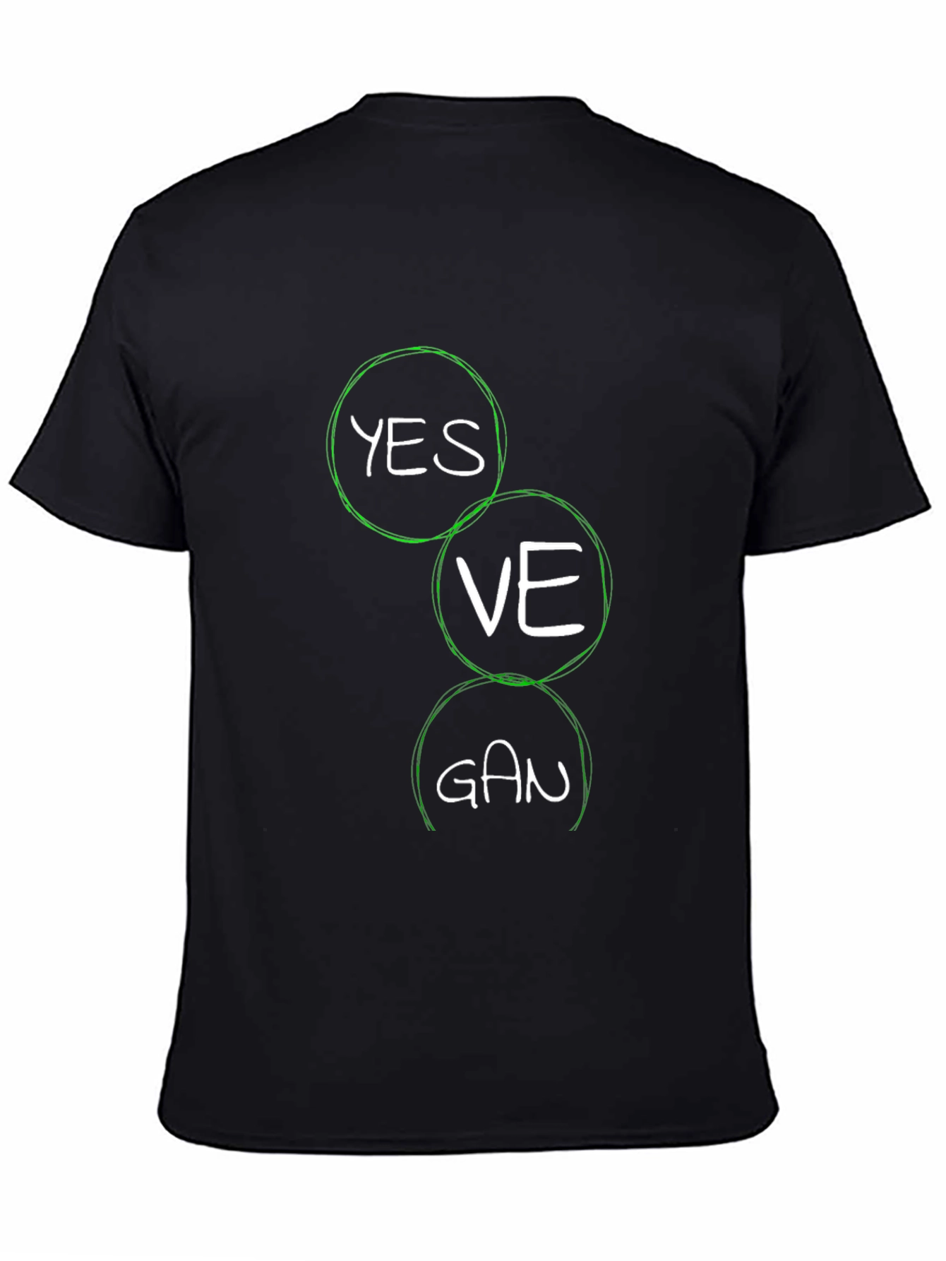 Vegan YES VEGAN Black T-Shirt