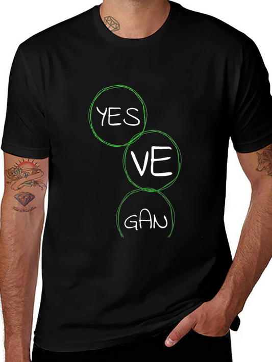 Vegan YES VEGAN Black T-Shirt