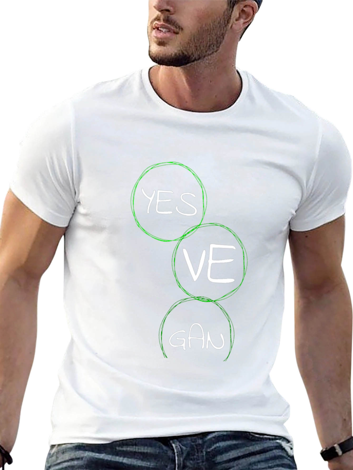 Vegan YES VEGAN Black T-Shirt