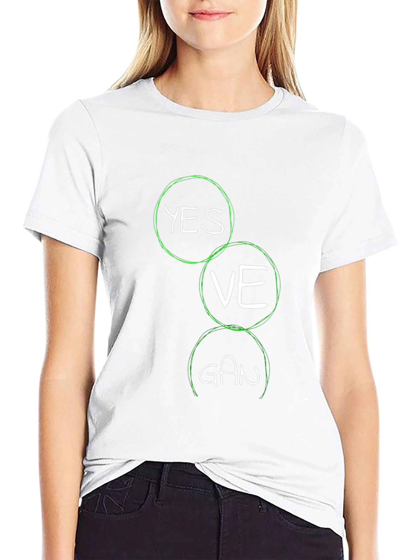Vegan YES VEGAN Black T-Shirt