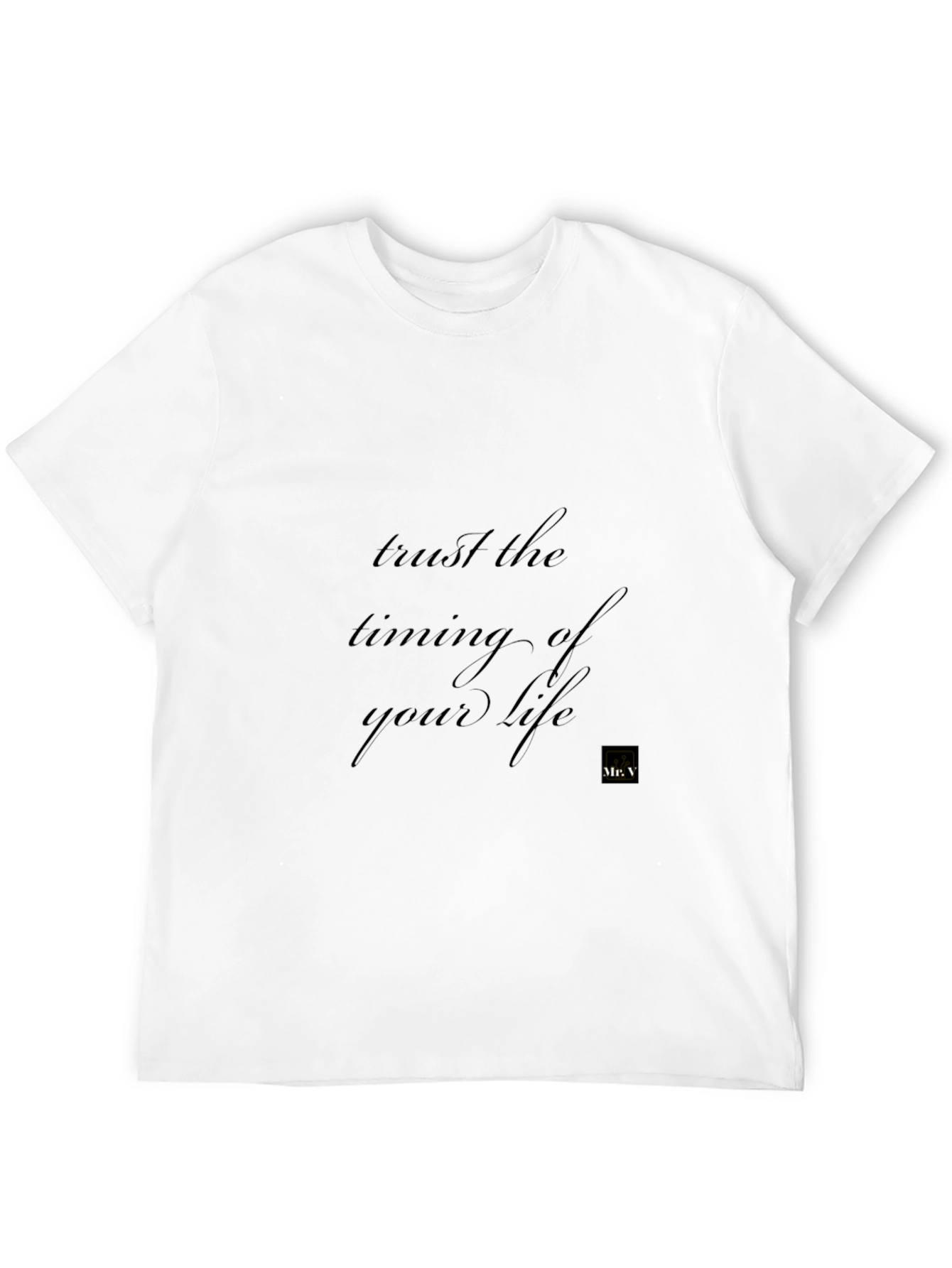 Trust The Timing Of Your Life Black Tee