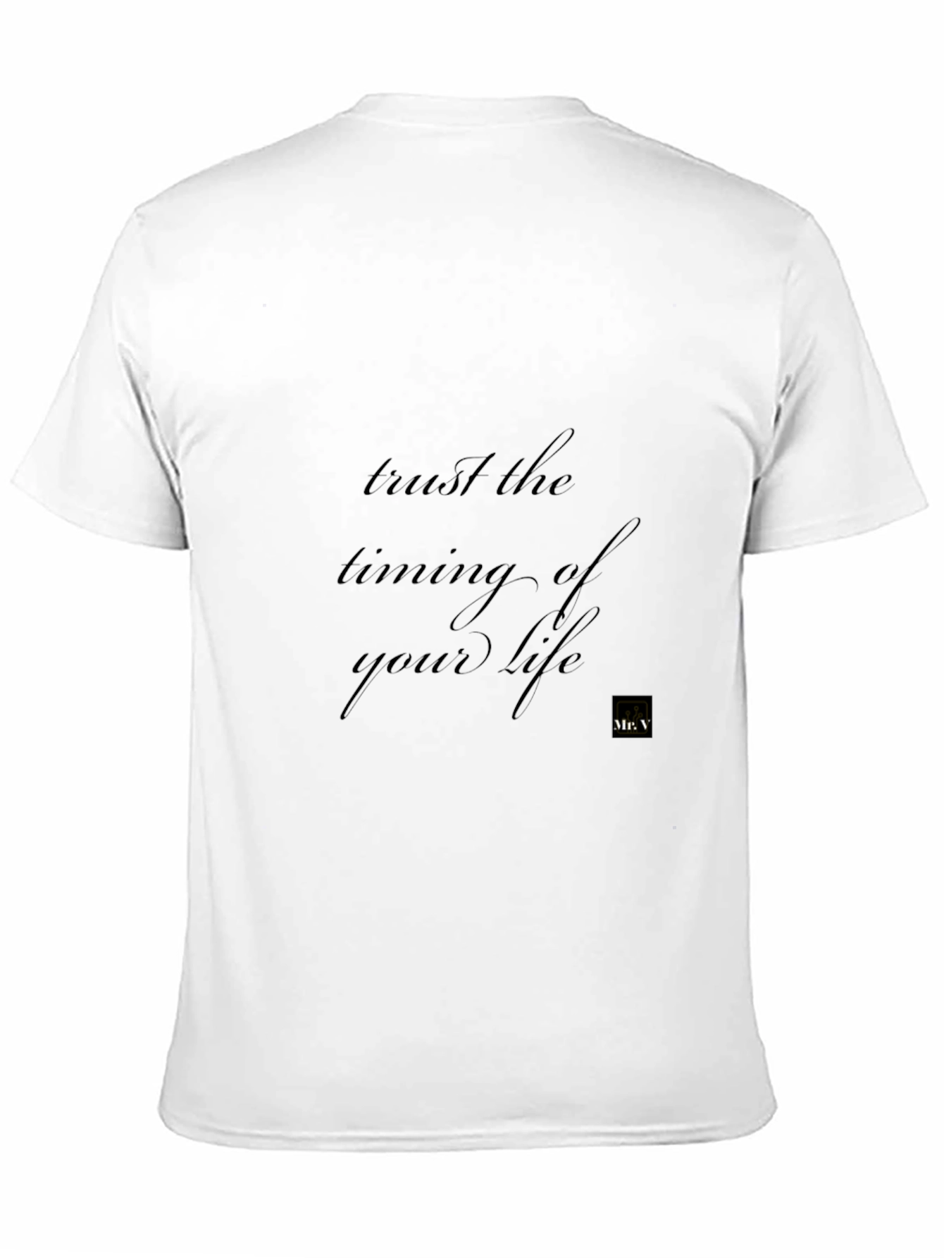 Trust The Timing Of Your Life Black Tee