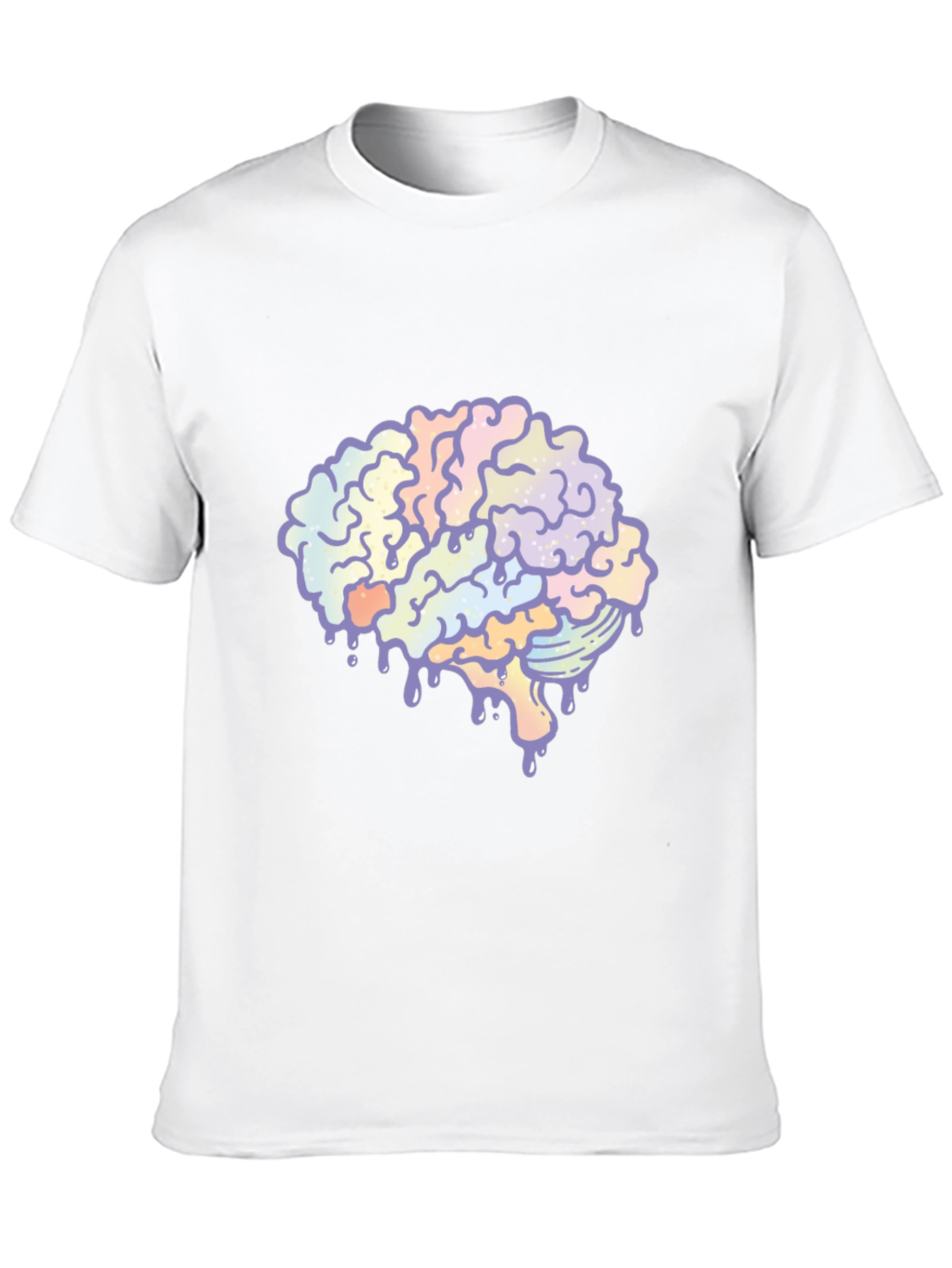 Melting Brain Graphic Tee - Unisex Black T-Shirt