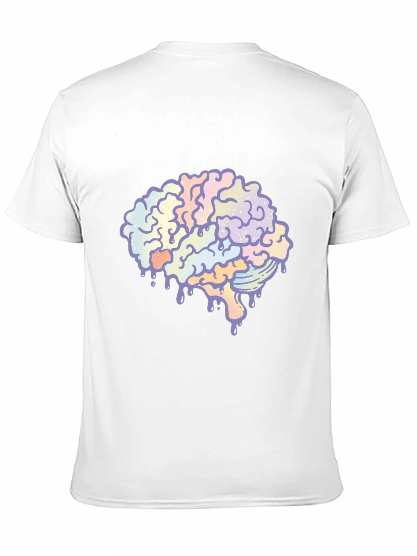 Melting Brain Graphic Tee - Unisex Black T-Shirt