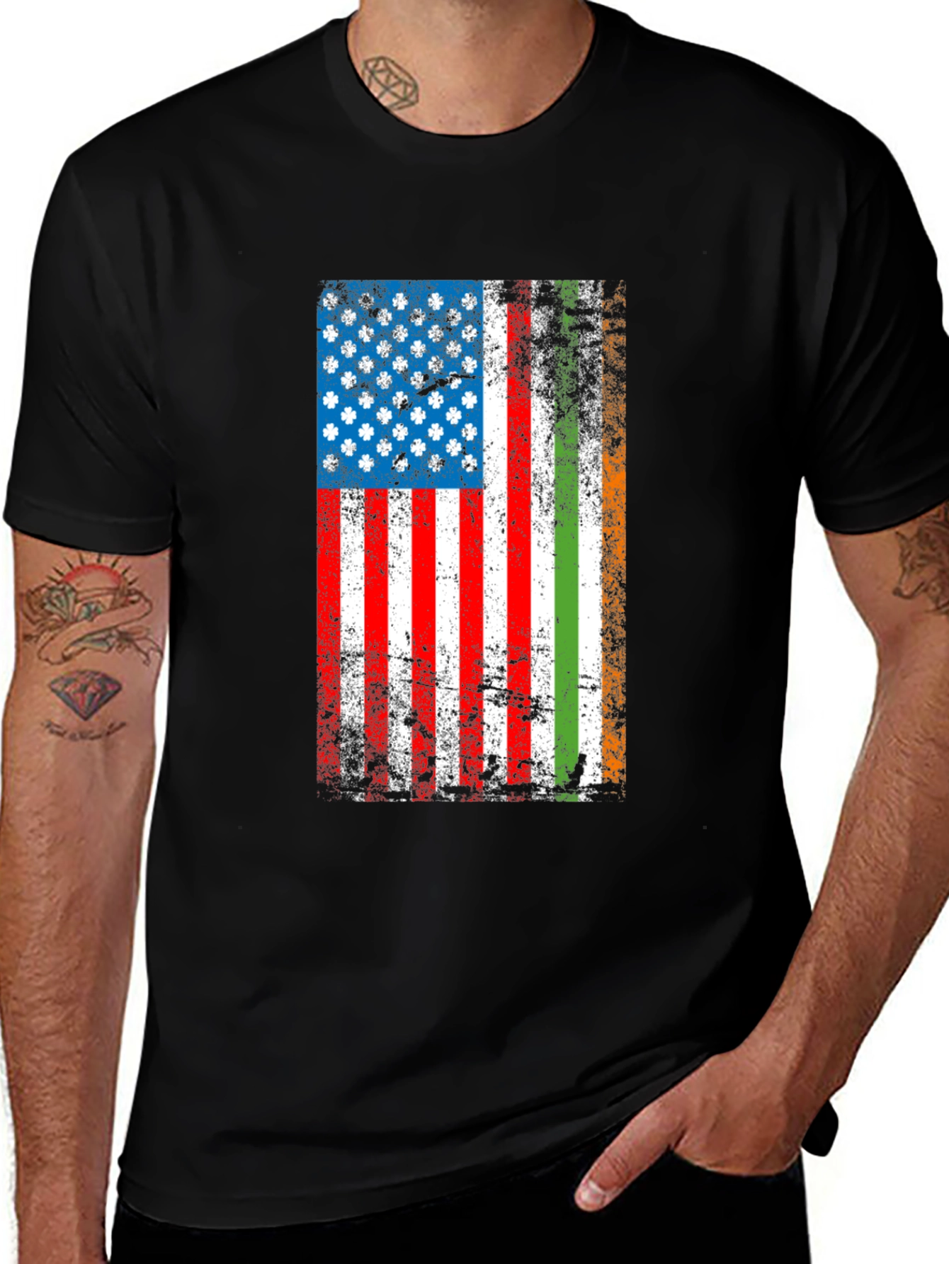 Irish American Flag Graphic Tee