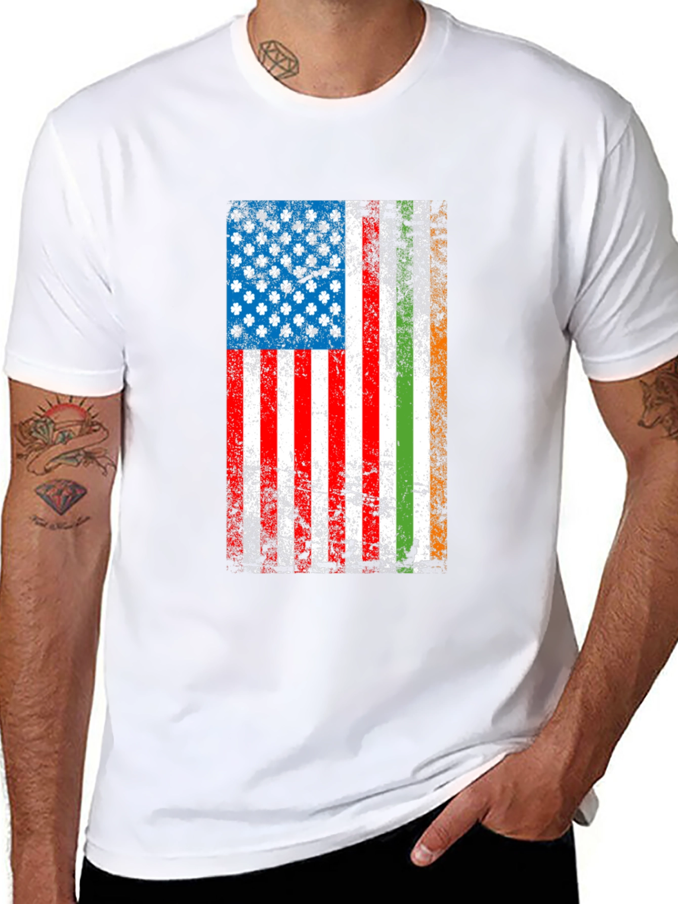 Irish American Flag Graphic Tee