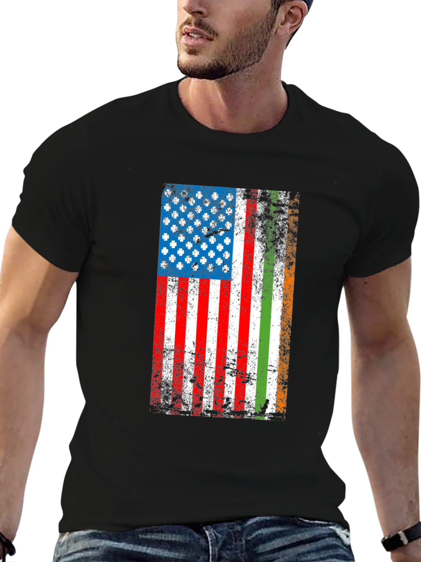 Irish American Flag Graphic Tee