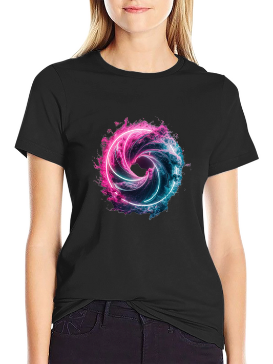 Neon Vortex Graphic T-Shirt
