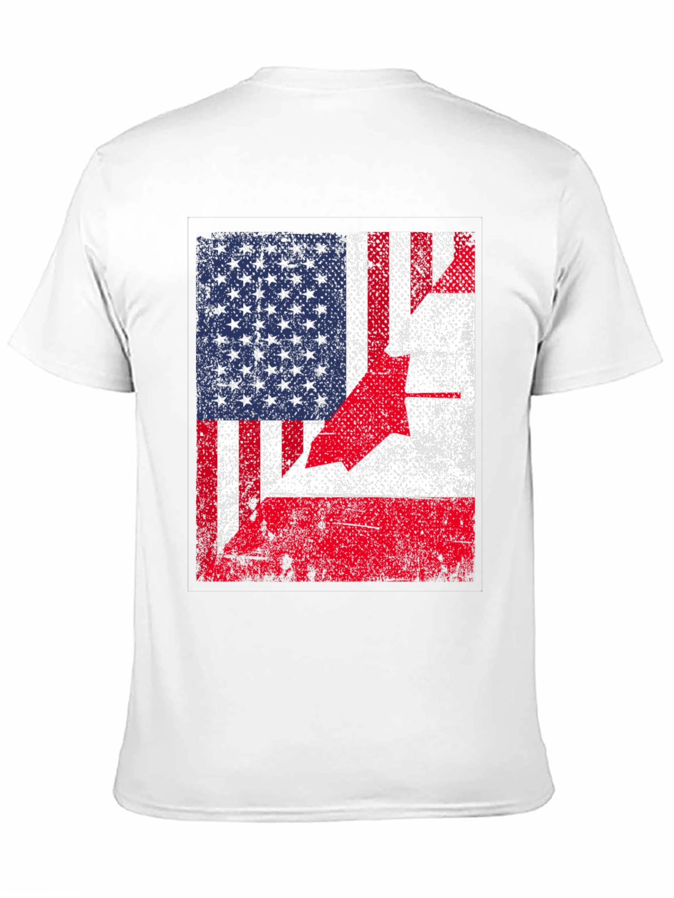 USA Canada Flag T-Shirt - Patriotic Design