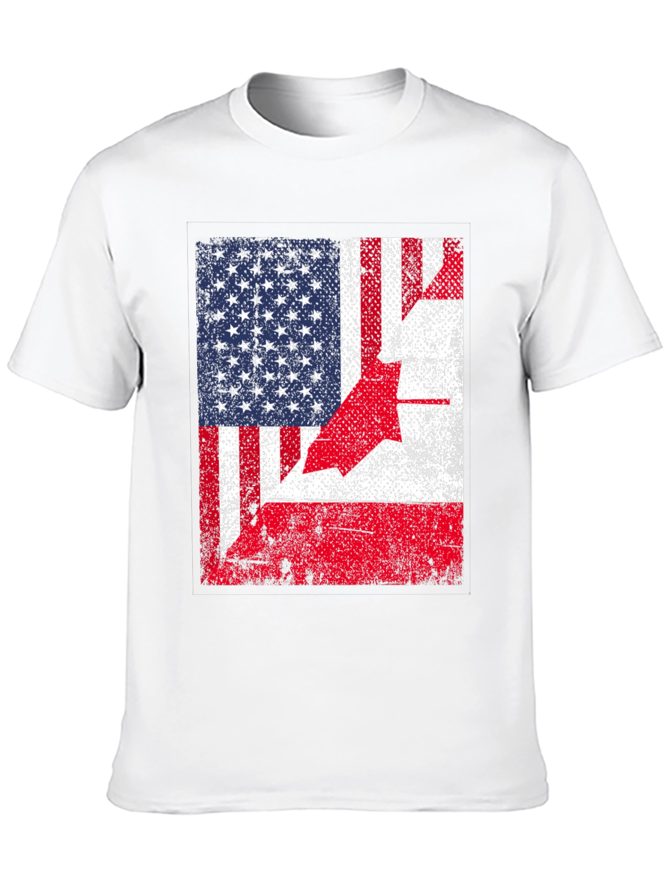 USA Canada Flag T-Shirt - Patriotic Design