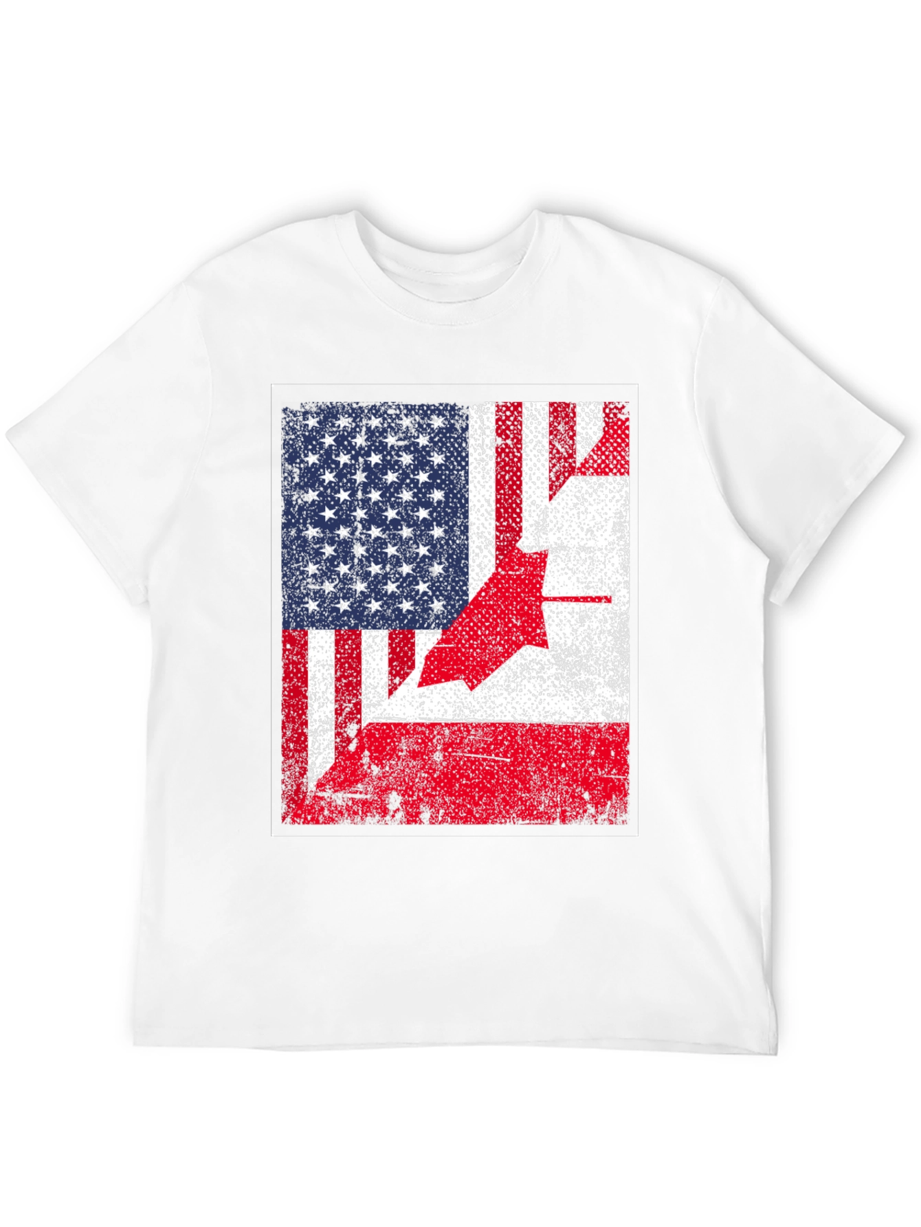 USA Canada Flag T-Shirt - Patriotic Design