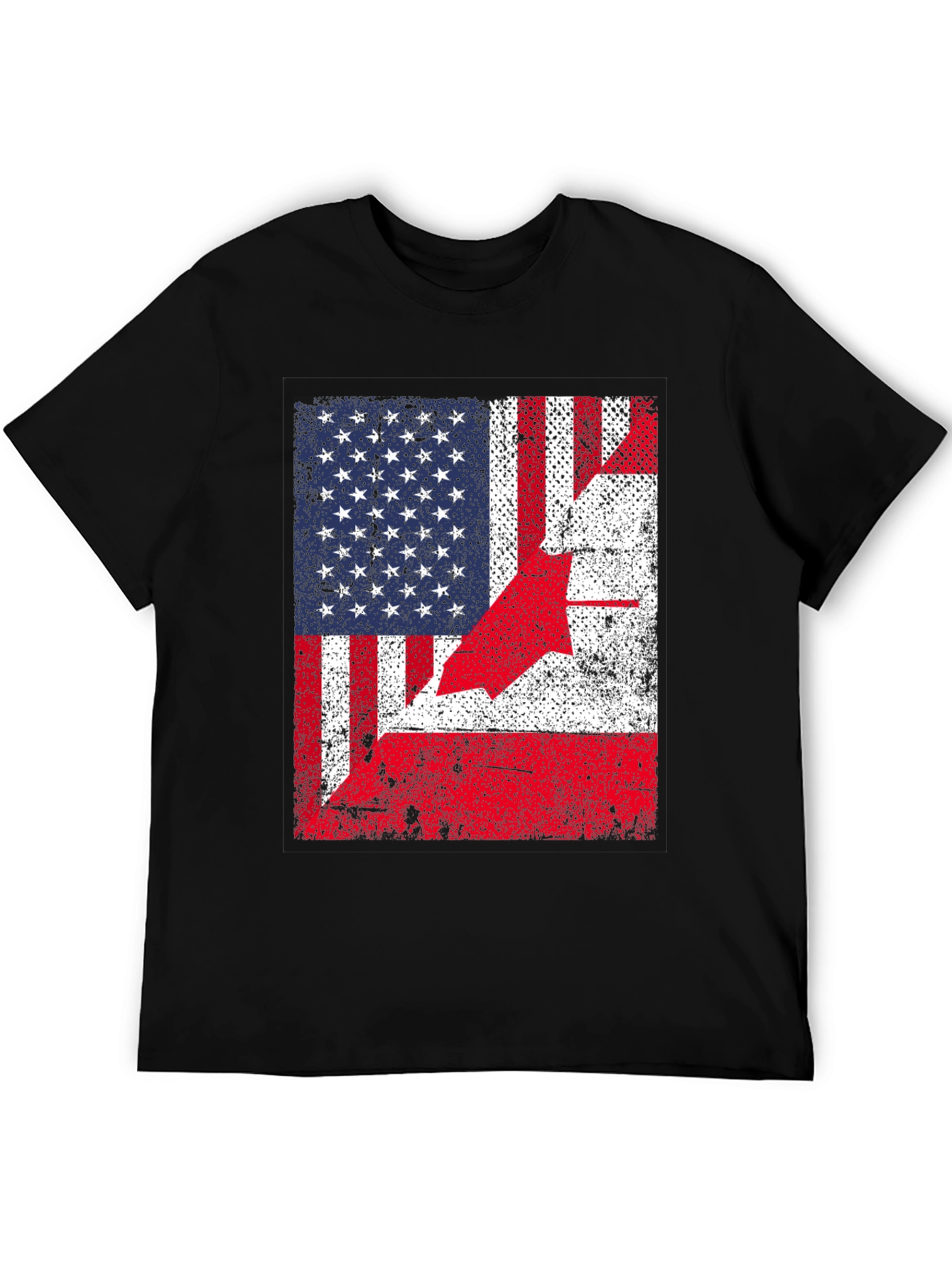 USA Canada Flag T-Shirt - Patriotic Design