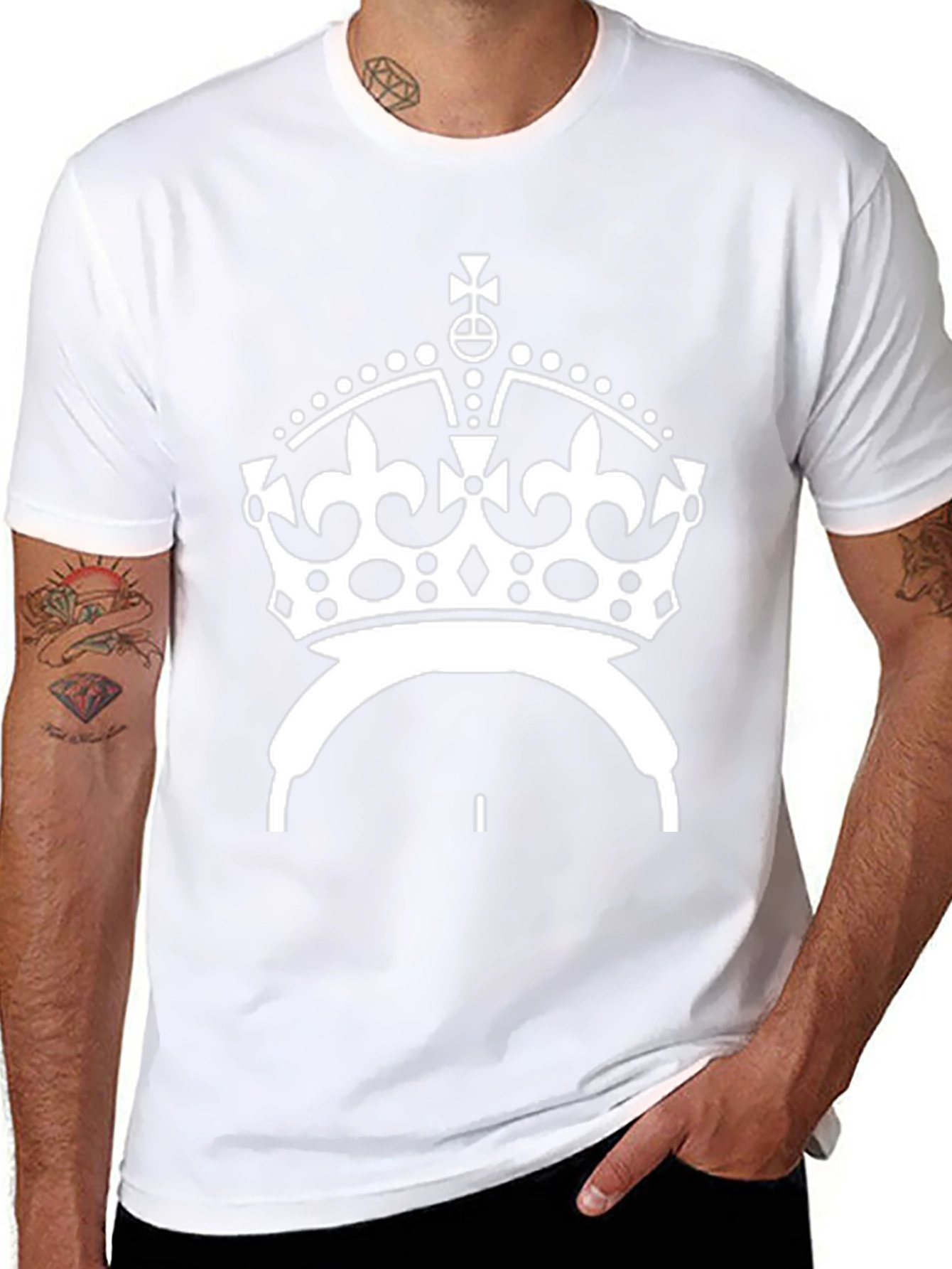 Keep Calm Crown Graphic Tee - Black