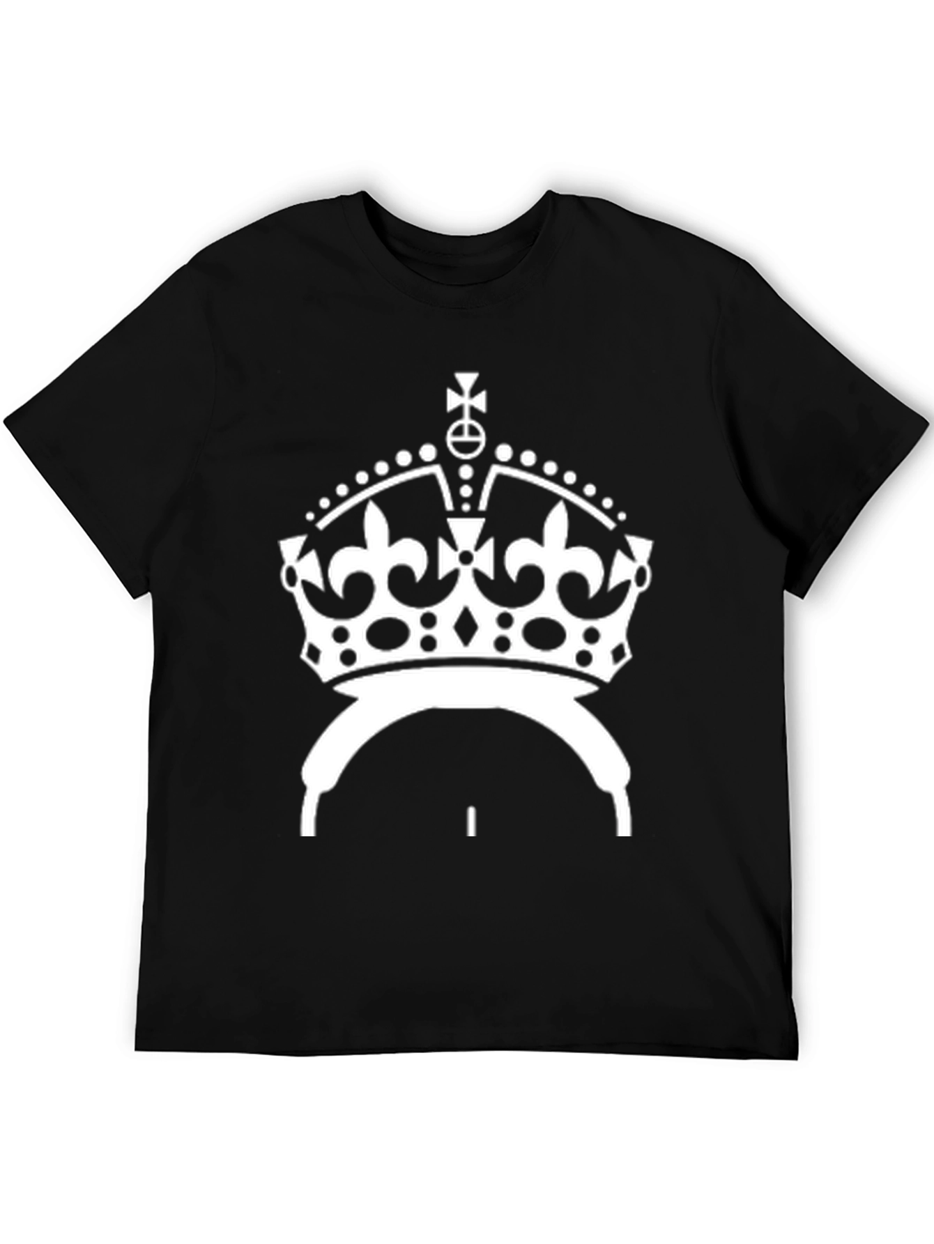 Keep Calm Crown Graphic Tee - Black