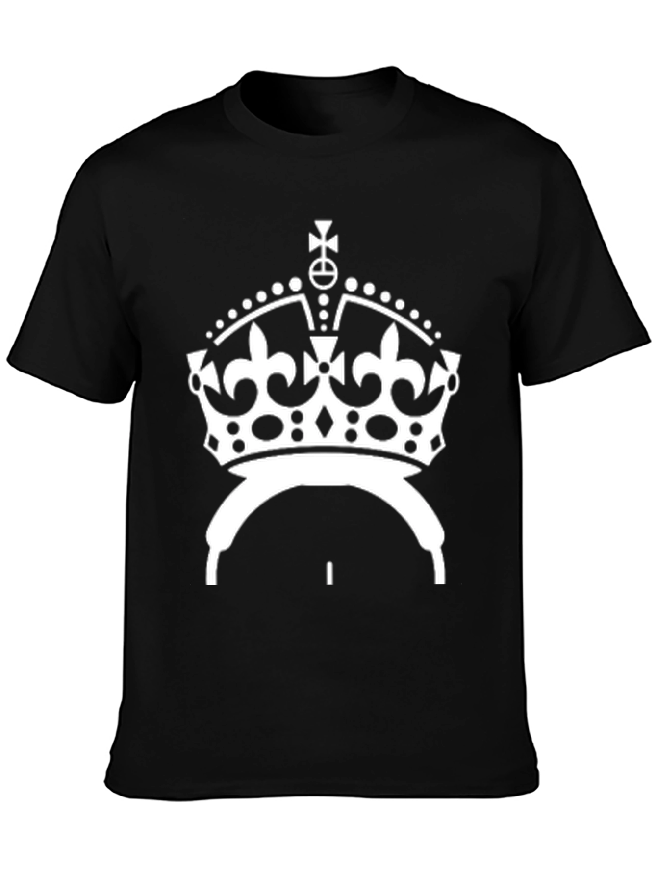 Keep Calm Crown Graphic Tee - Black