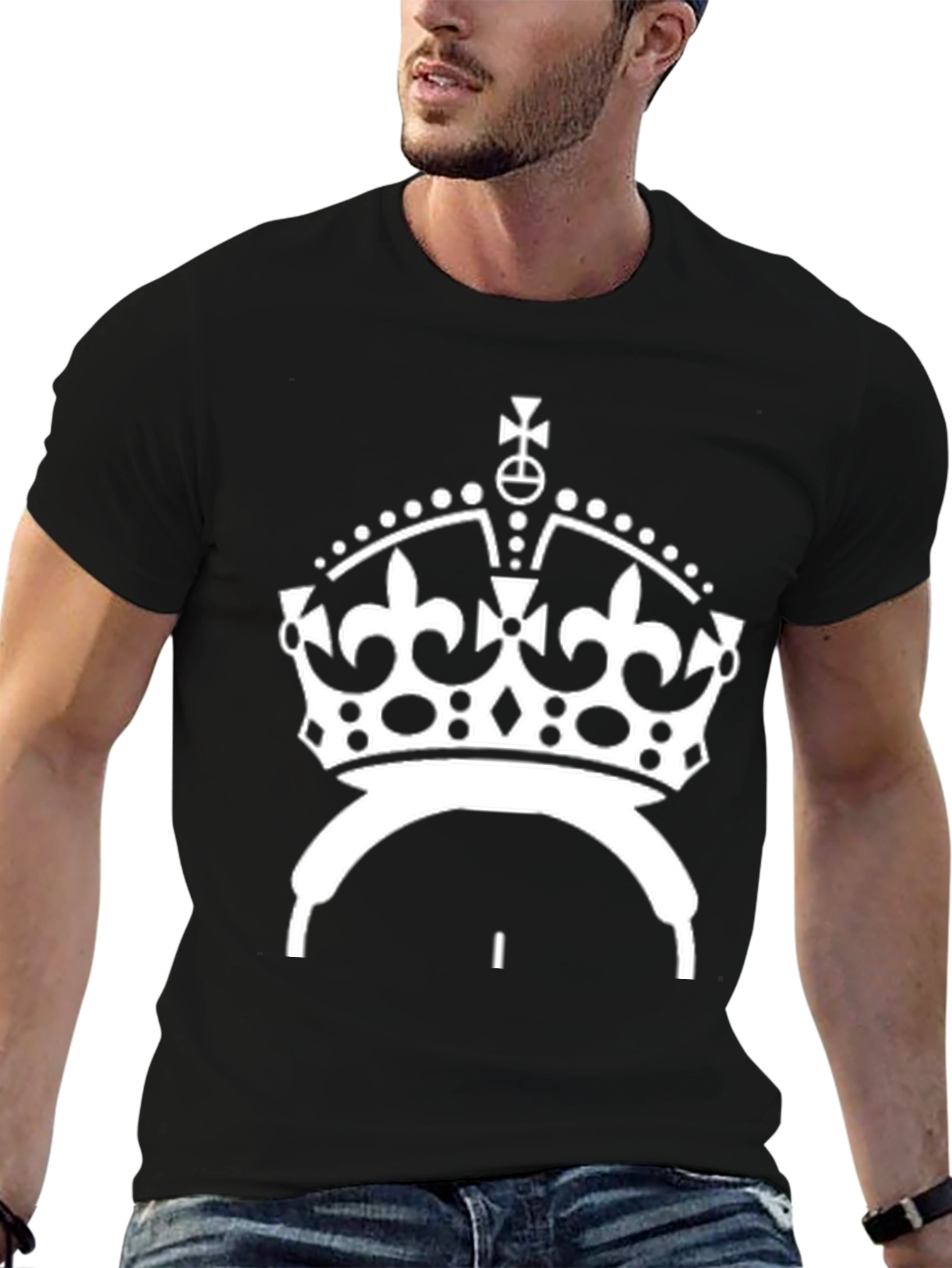 Keep Calm Crown Graphic Tee - Black