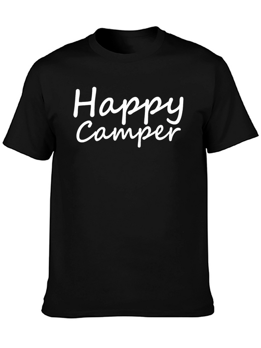 Happy Camper Graphic Tee - Camping Humor T-Shirt