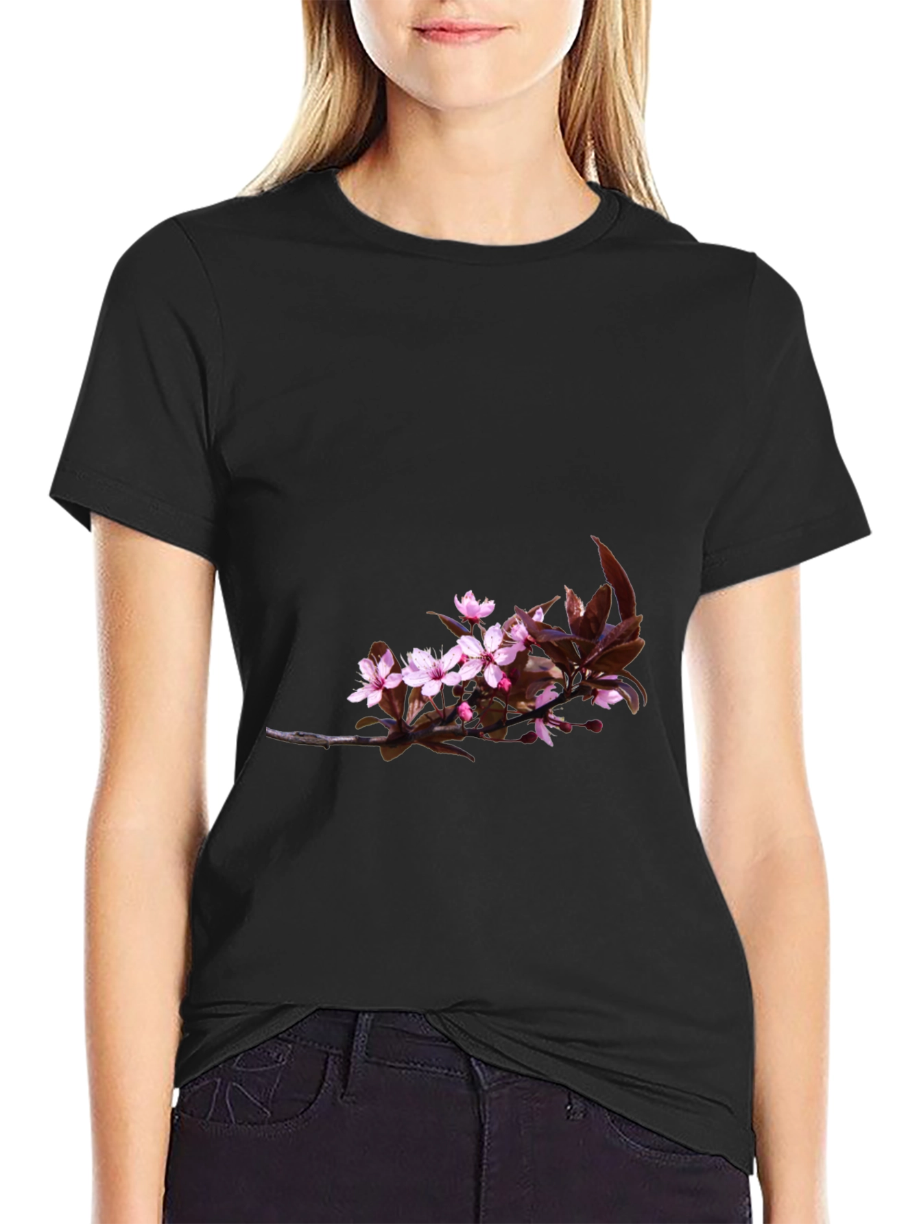 Black Floral T-Shirt for Men