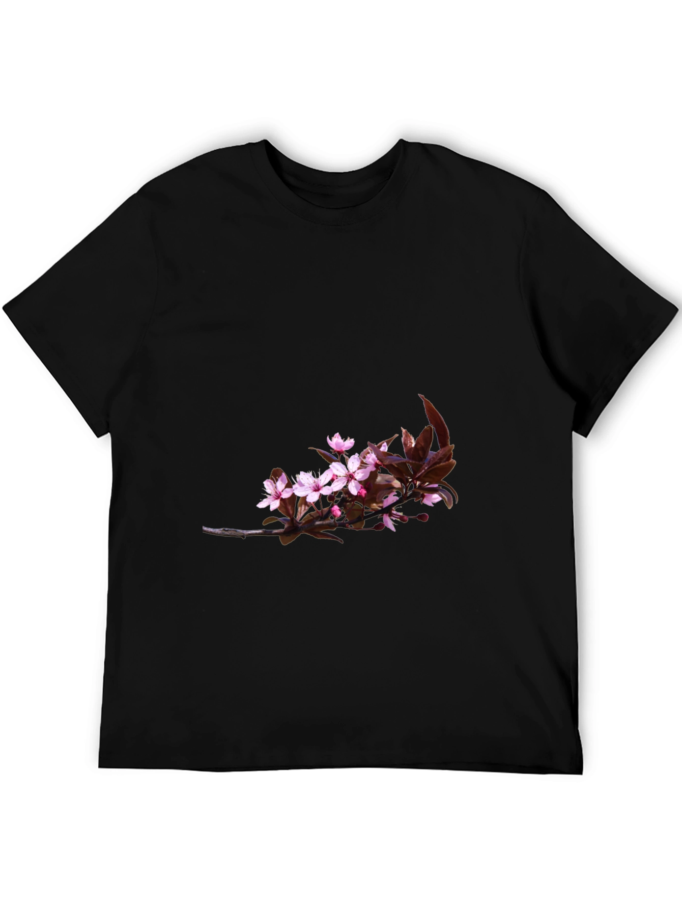 Black Floral T-Shirt for Men