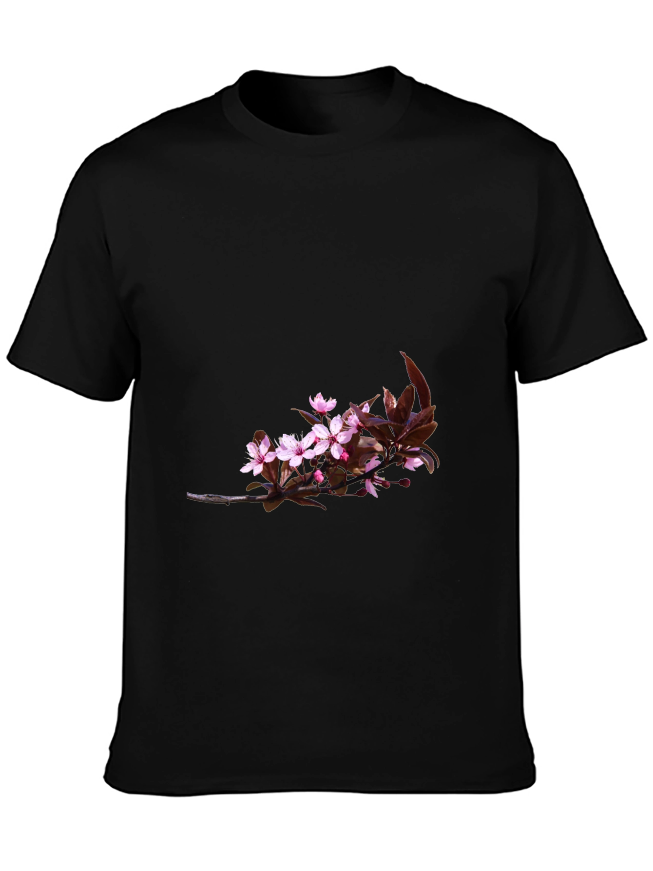Black Floral T-Shirt for Men