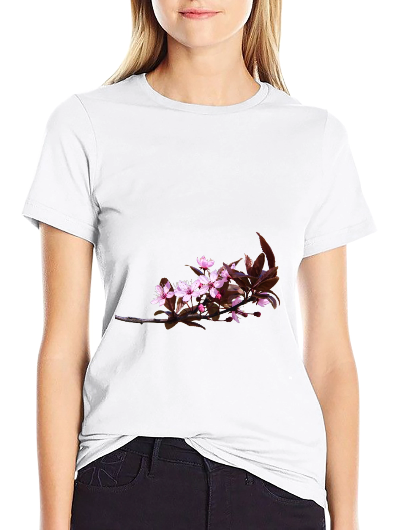 Black Floral T-Shirt for Men