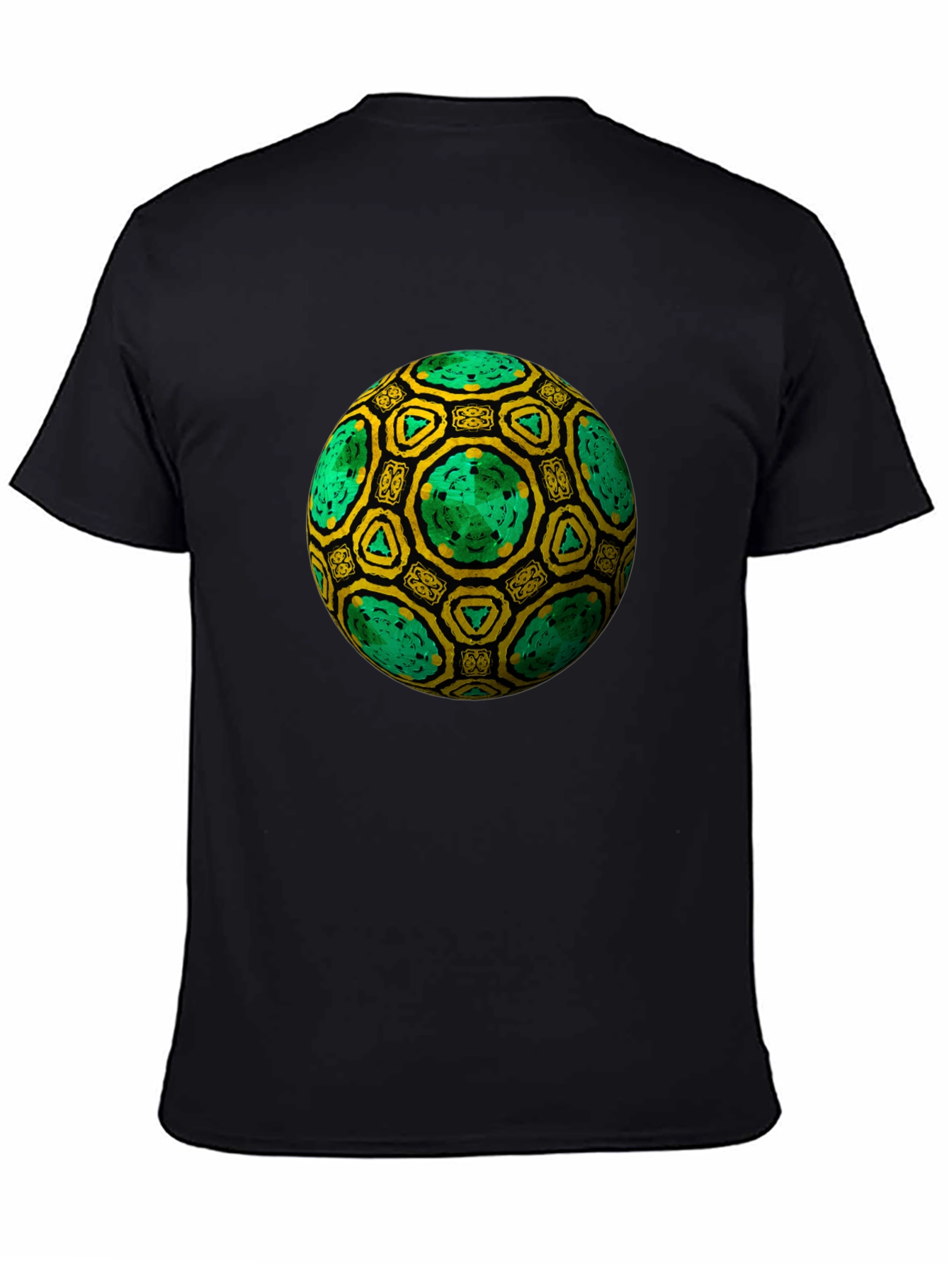 Geometric Sphere Graphic Black T-Shirt