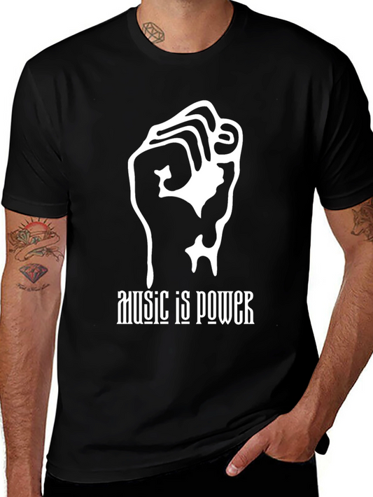 Music is Power Graphic T-Shirt