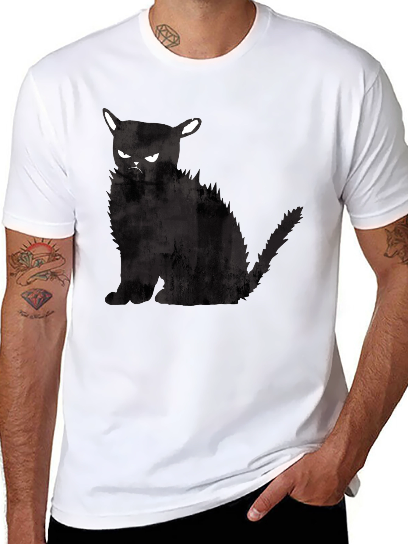Grumpy Cat Graphic T-Shirt - Black Cotton Tee
