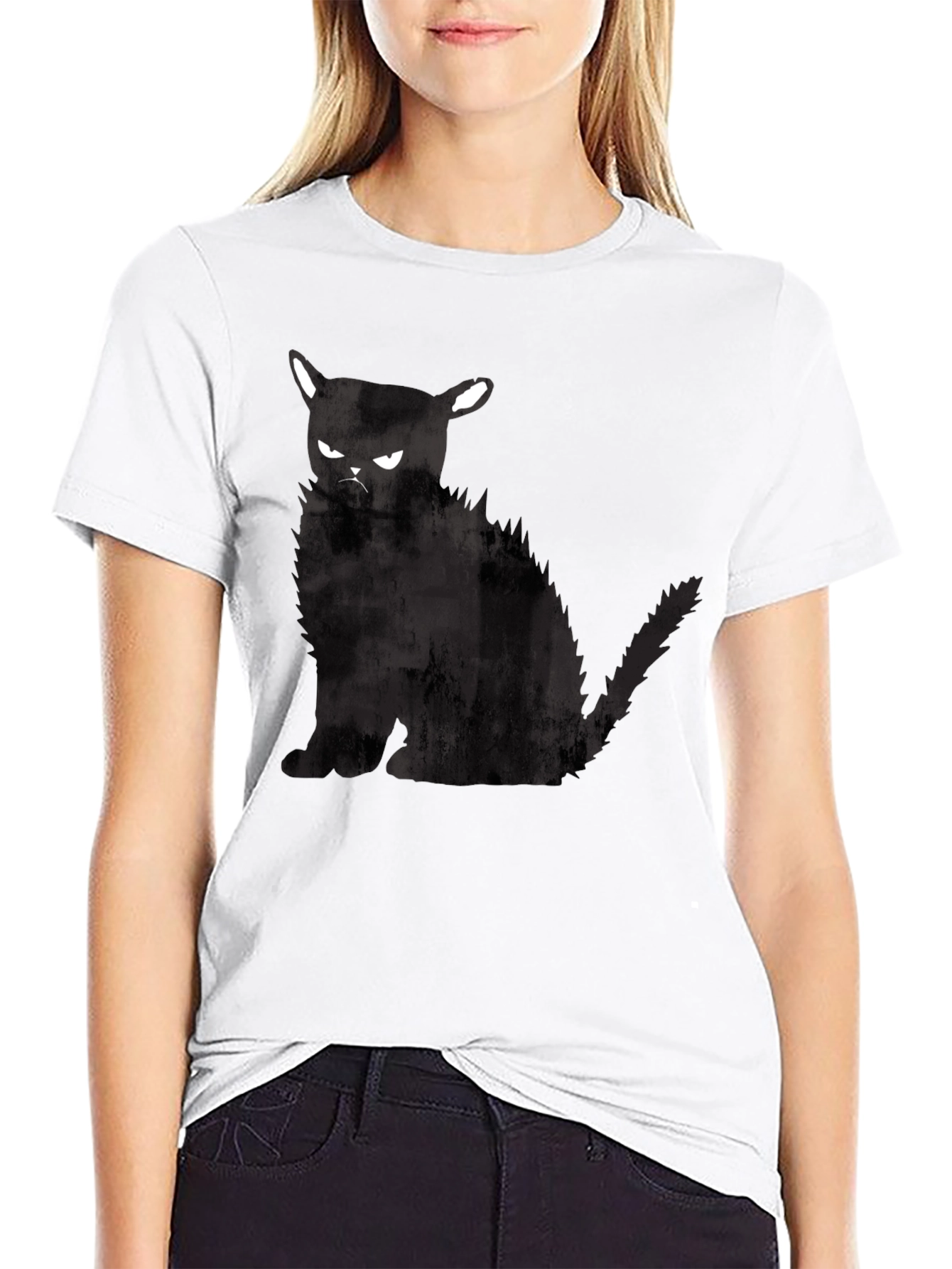Grumpy Cat Graphic T-Shirt - Black Cotton Tee