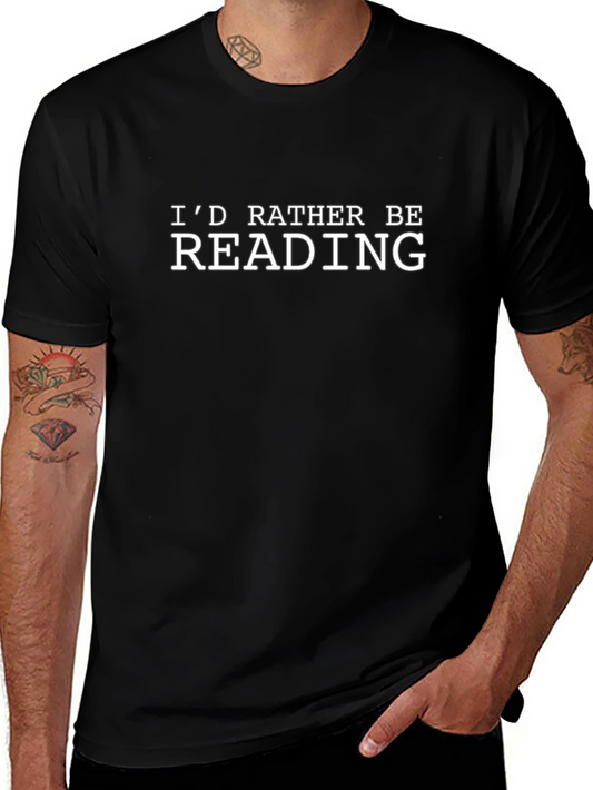 Id Rather Be Reading Black Graphic T-Shirt