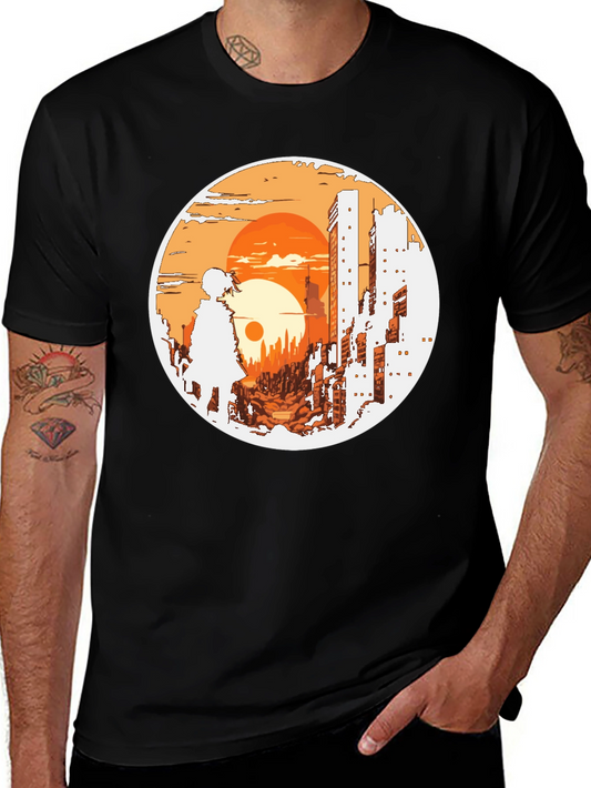 Urban Sunset Graphic T-Shirt