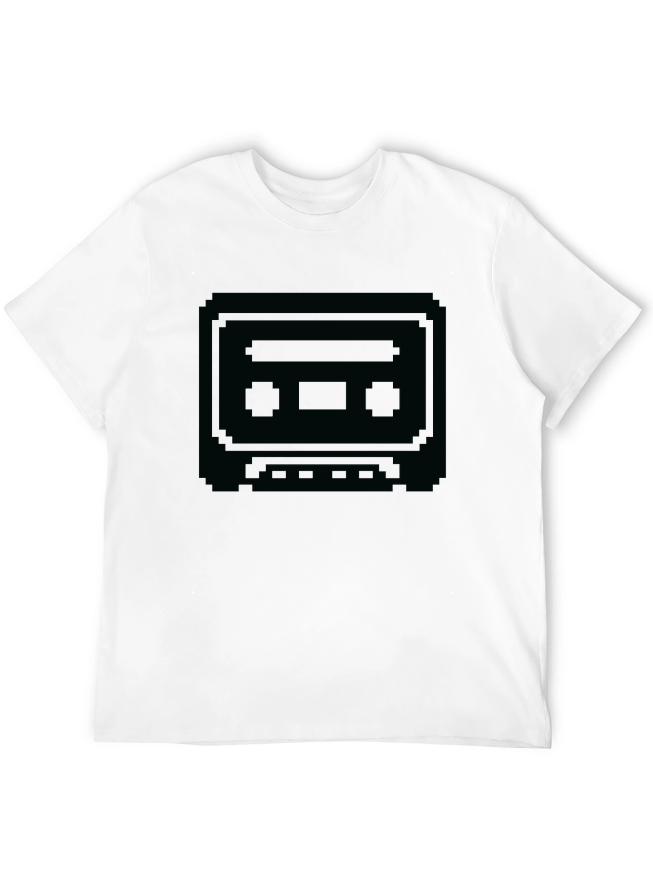 Retro Cassette Tape Graphic T-Shirt - Black