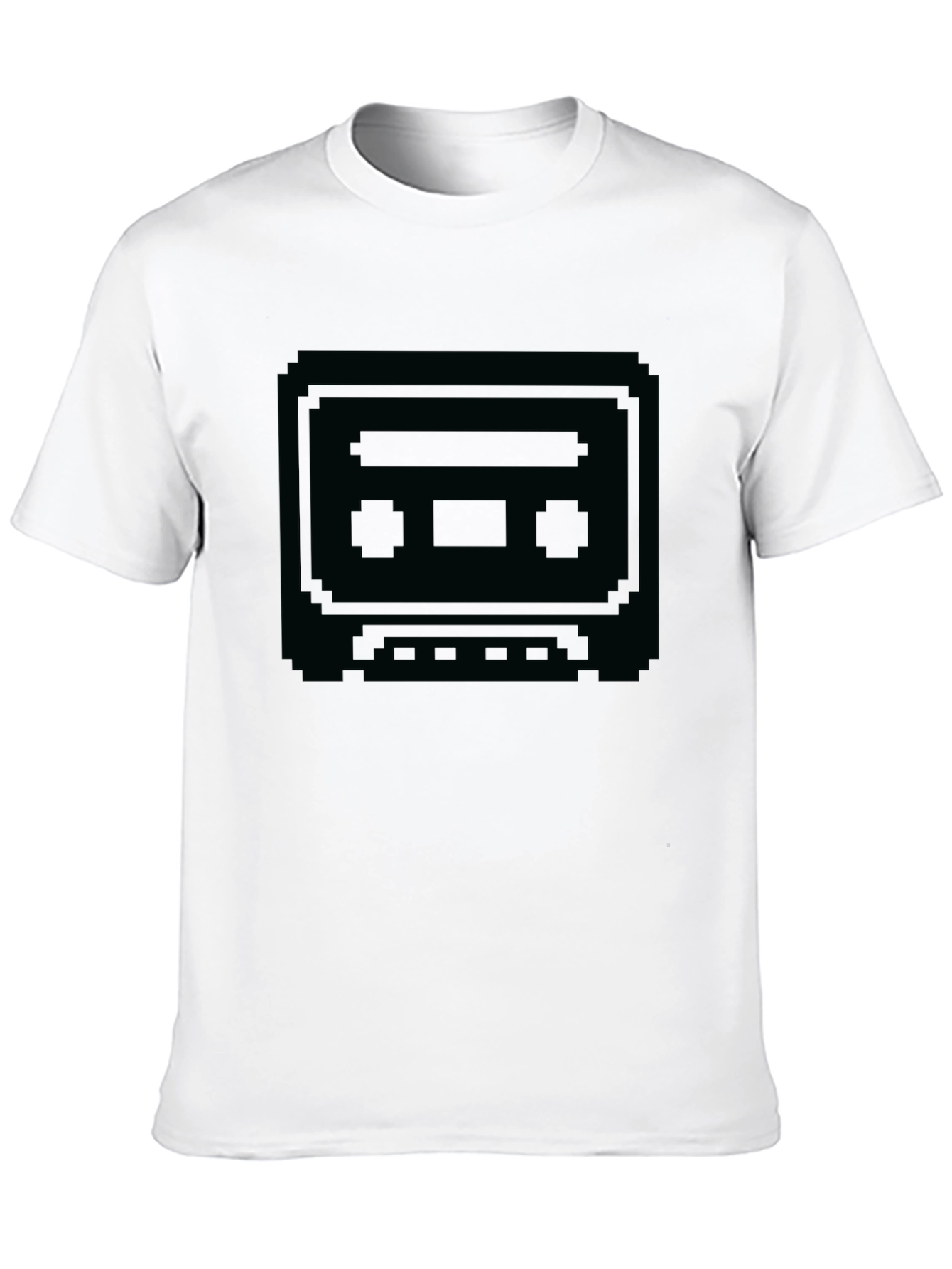 Retro Cassette Tape Graphic T-Shirt - Black