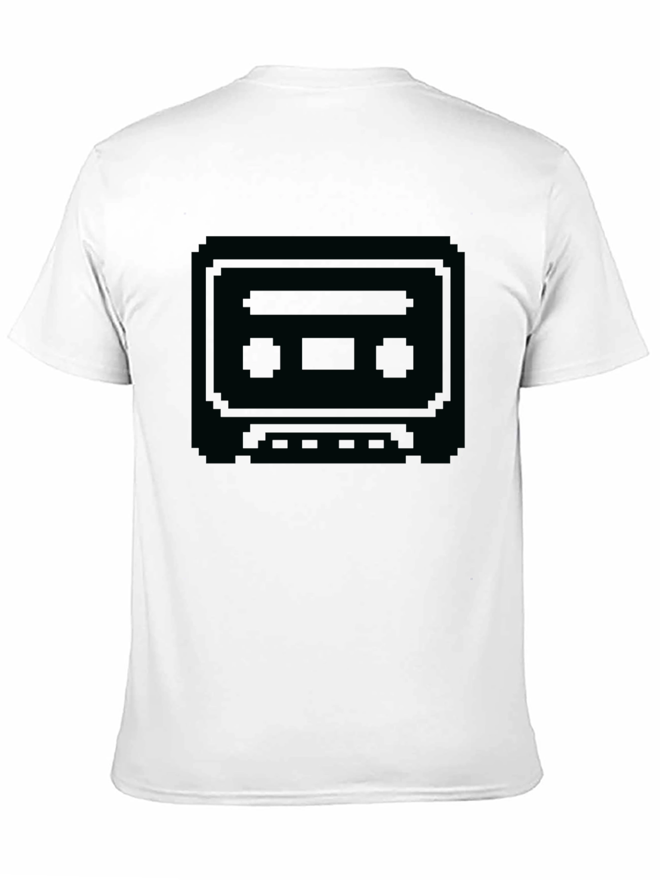 Retro Cassette Tape Graphic T-Shirt - Black