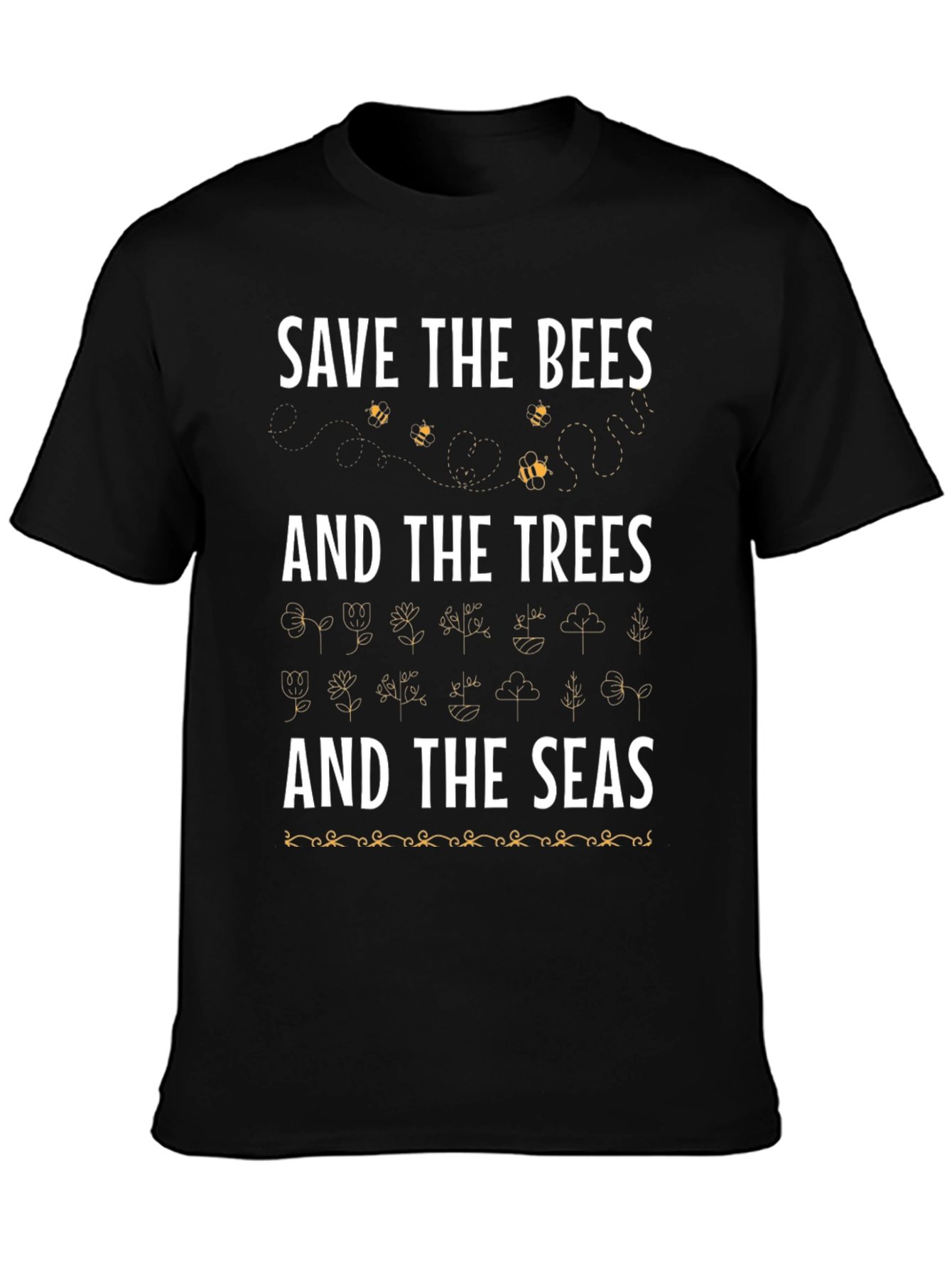 Save the Bees Trees and Seas Graphic Tee